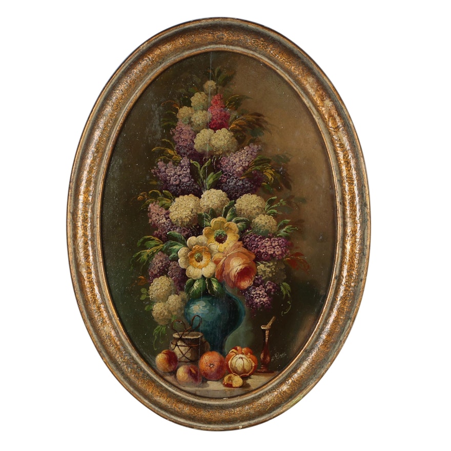 Floral Still Life Oil Painting, Late 19th Century