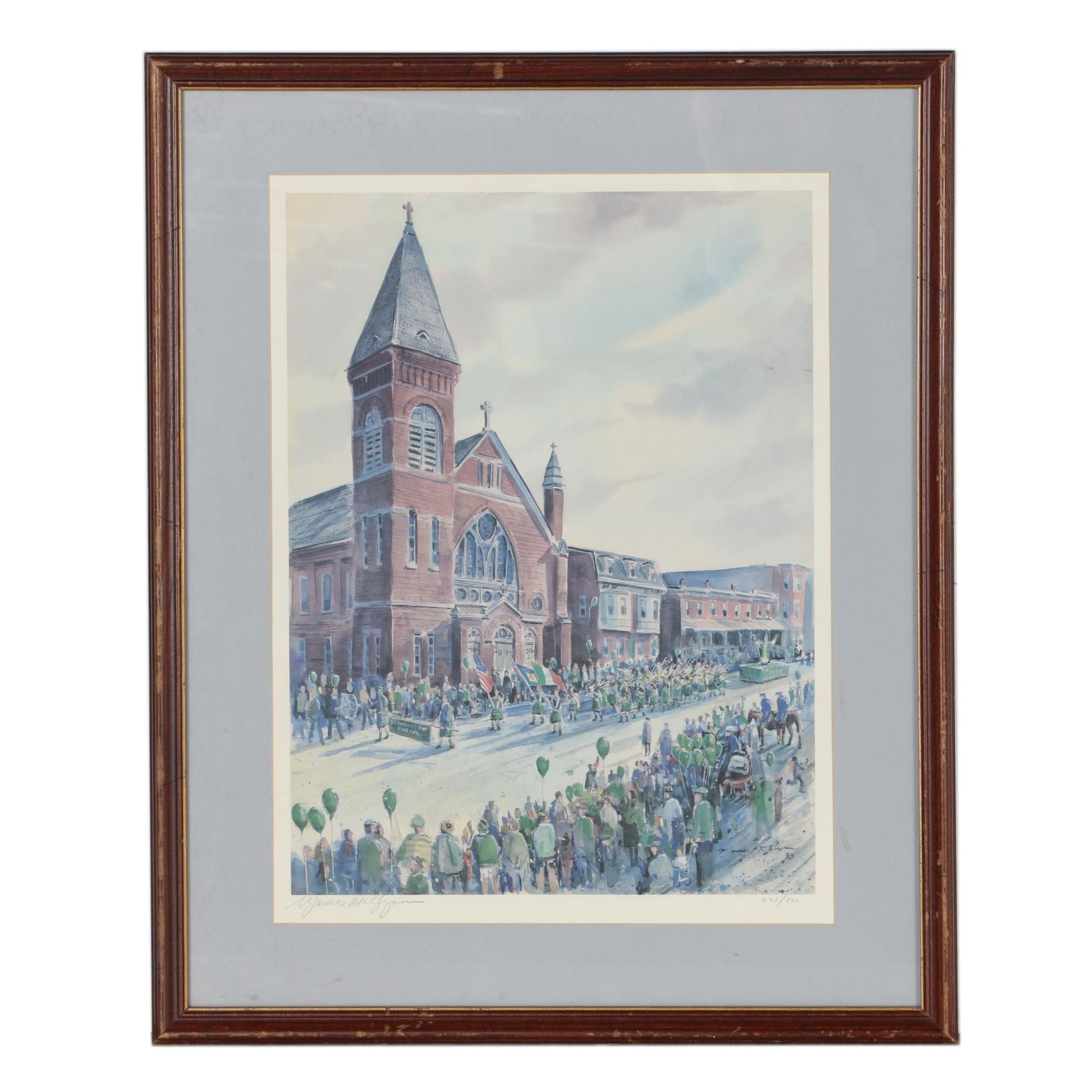 W. James McGlynn Offset Lithograph "St. Patty's Day"