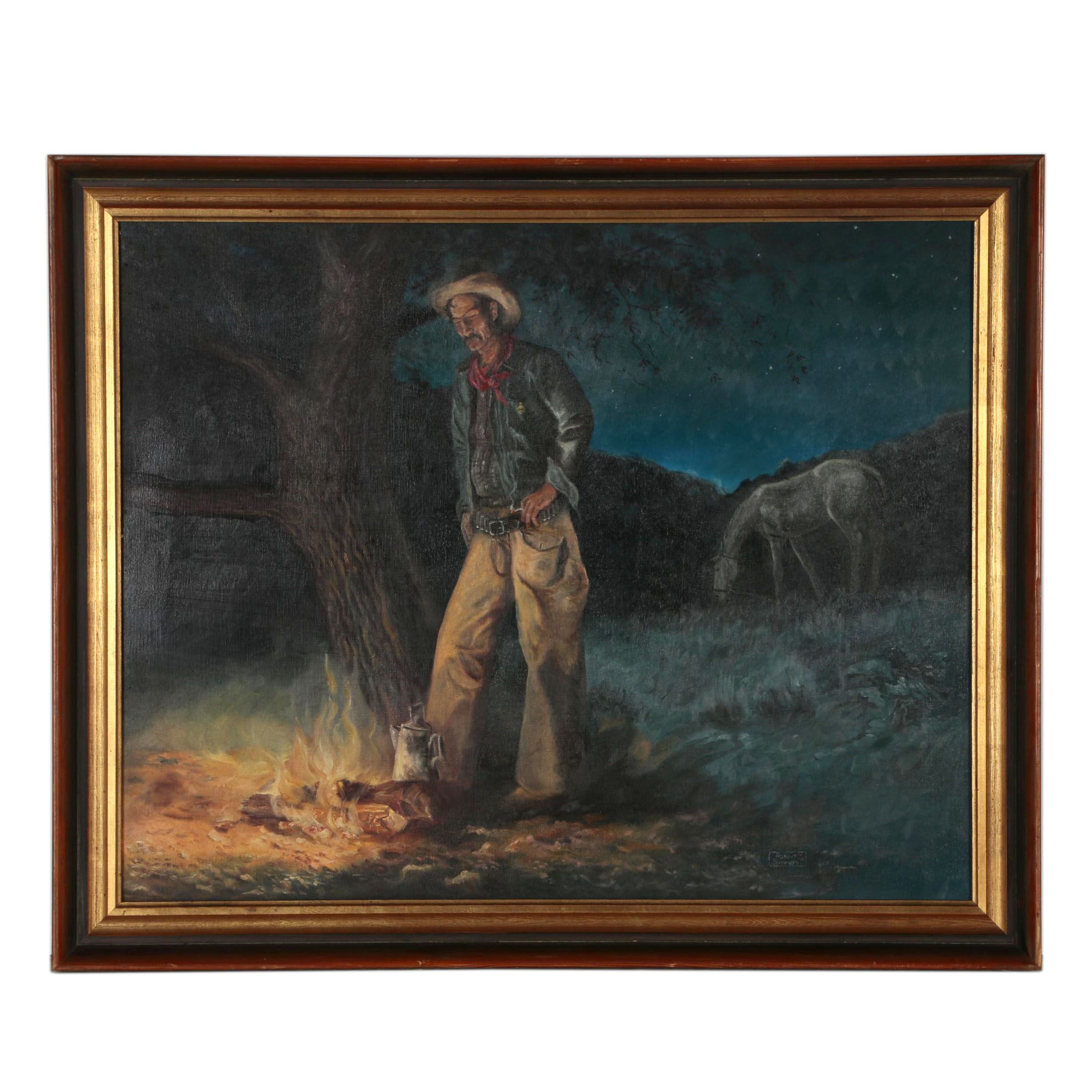 Robert Summers Oil Painting "Loner", 1966