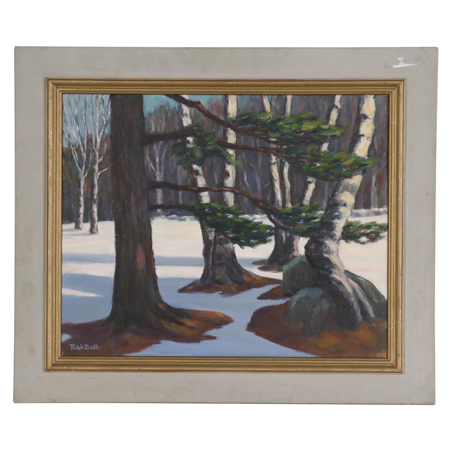 Ralph Booth Landscape Oil Painting of Forest Scene