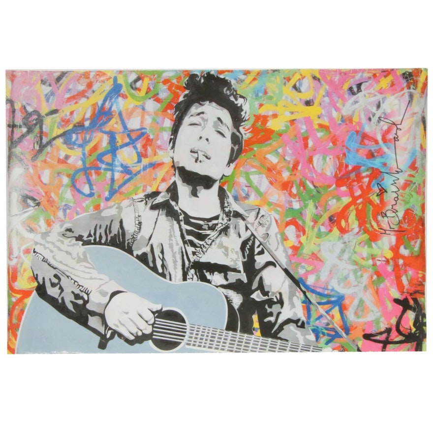 Mr. Brainwash Bob Dylan Offset Lithograph Poster