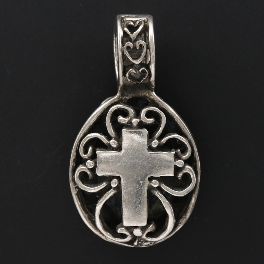 Sterling Silver Cross Slide Pendant