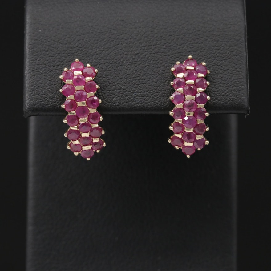 10K Gold Ruby Earrings