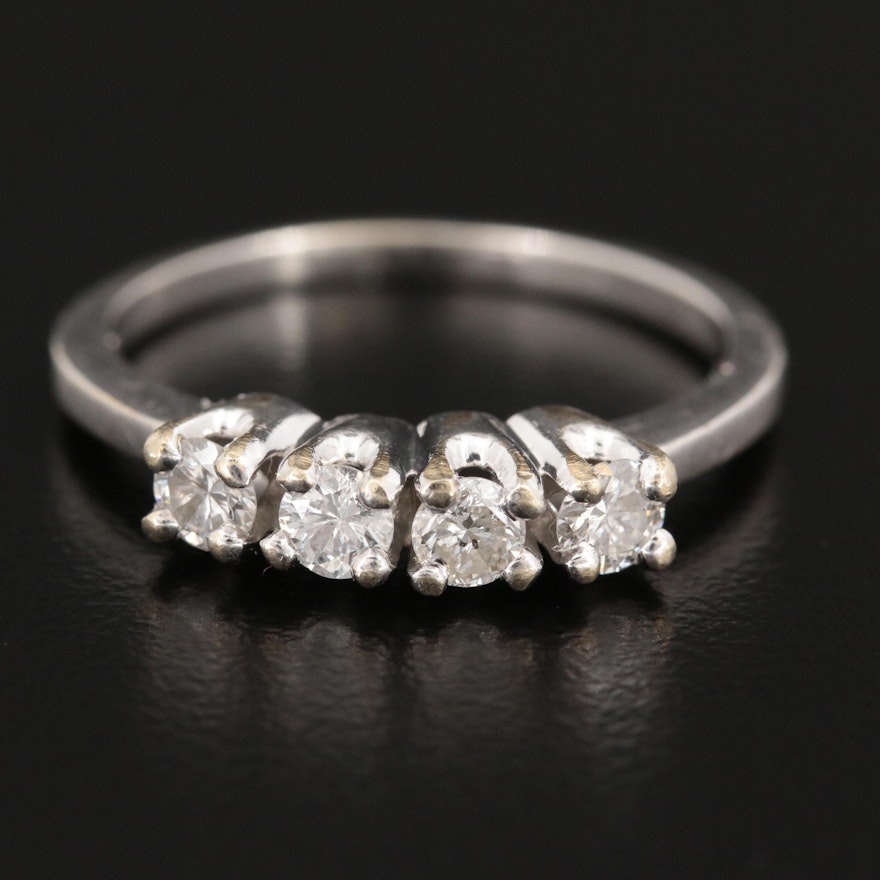 14K White Gold Diamond Ring