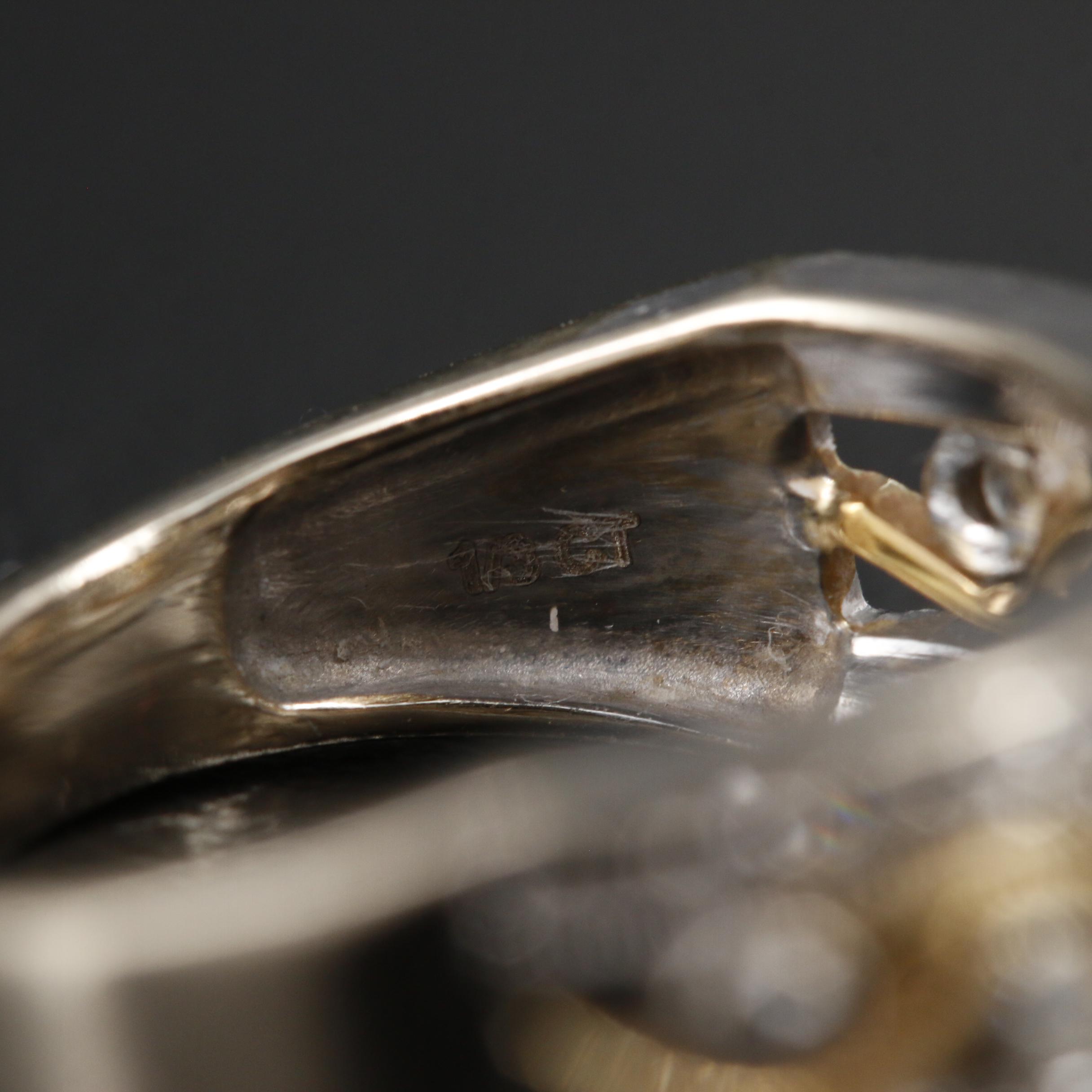 14K Gold Diamond Openwork Ring