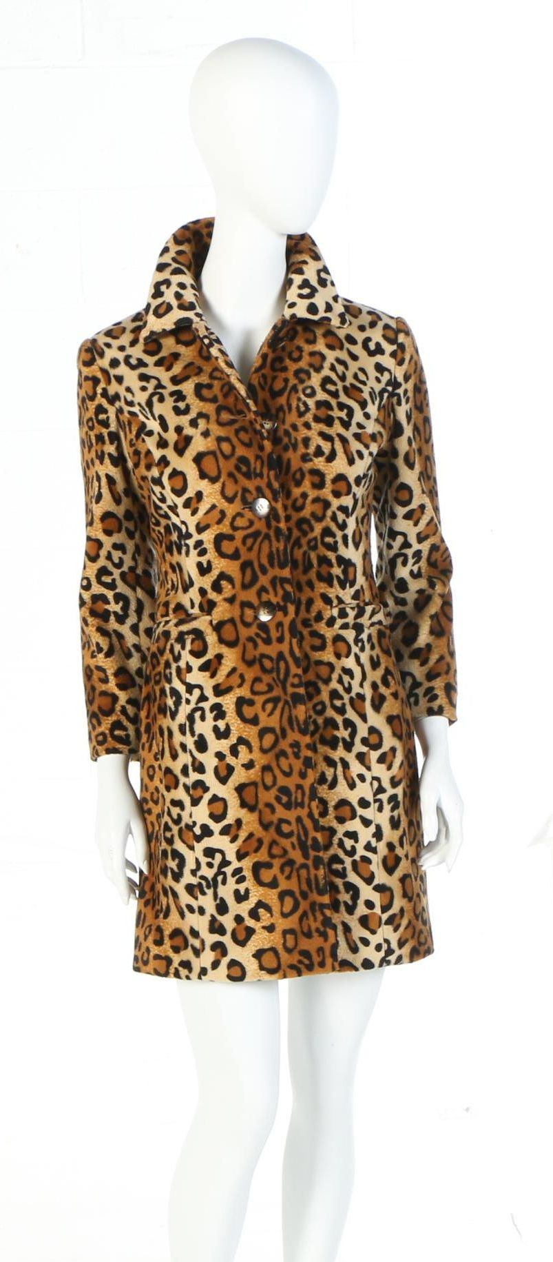 Susan Lucci Leopard Print Faux Fur Coat Signed by Susan Lucci