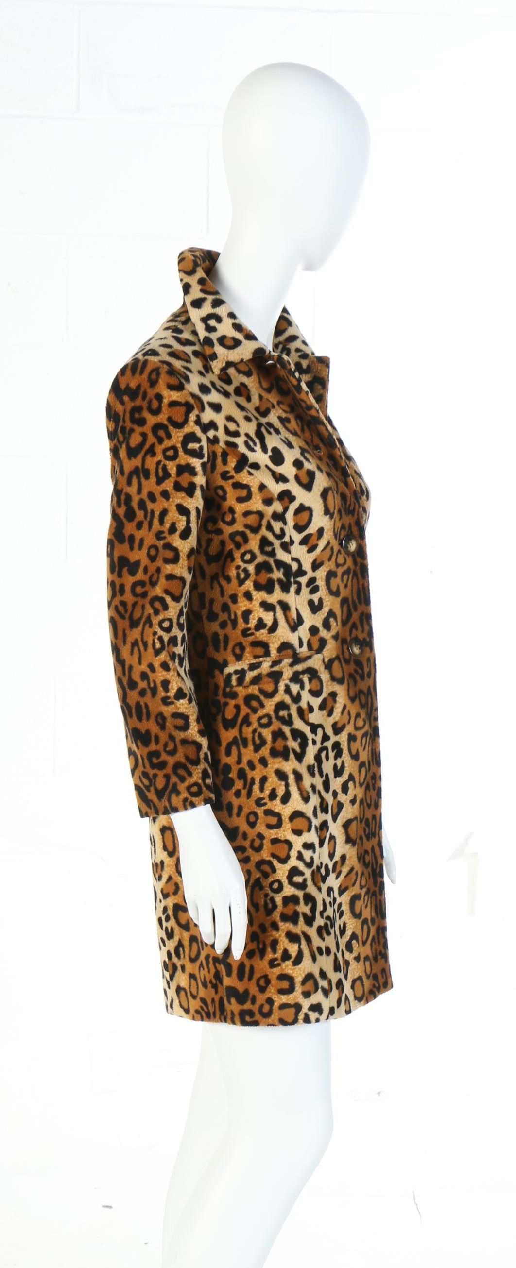 Susan Lucci Leopard Print Faux Fur Coat Signed by Susan Lucci