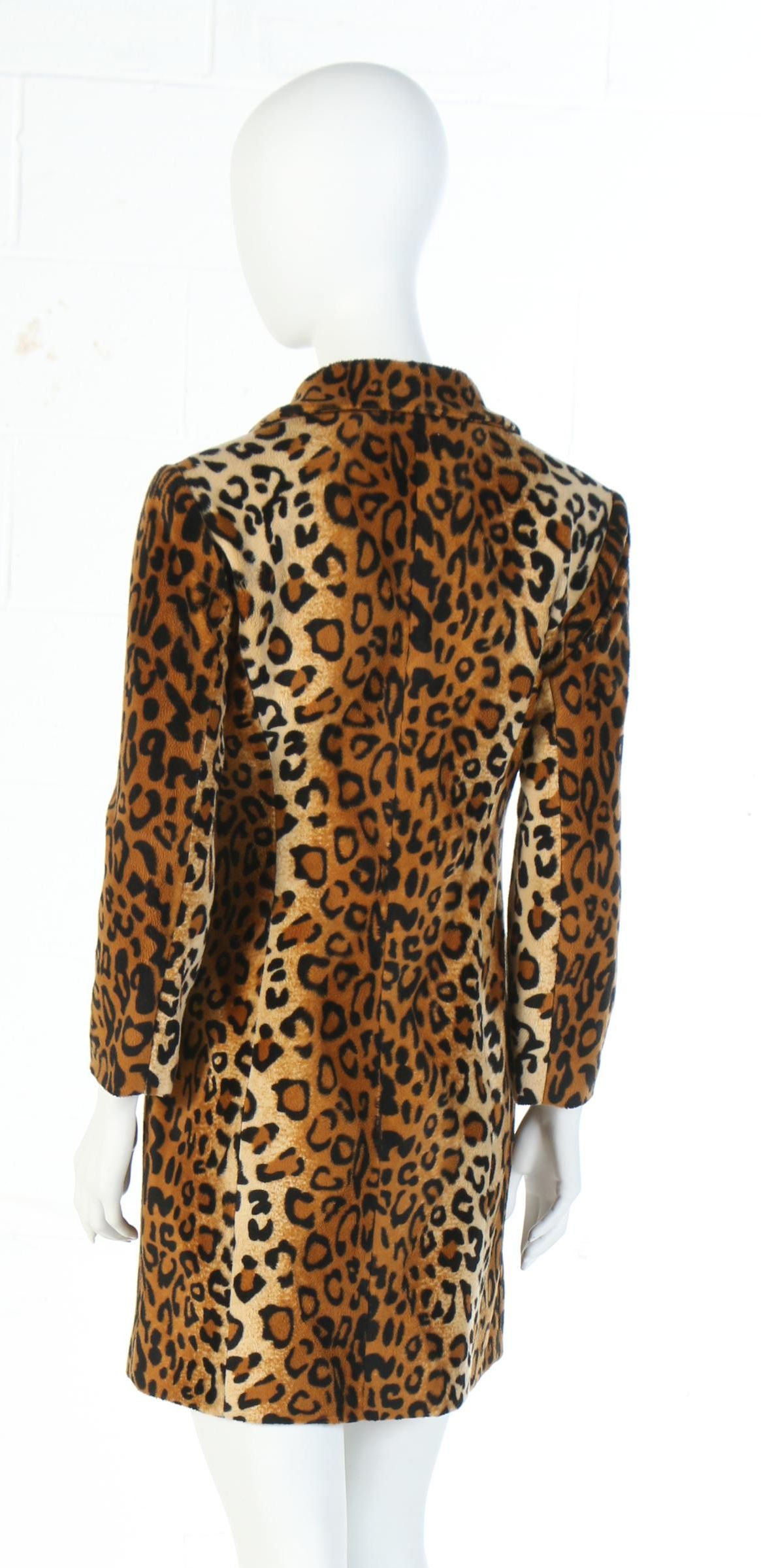 Susan Lucci Leopard Print Faux Fur Coat Signed by Susan Lucci