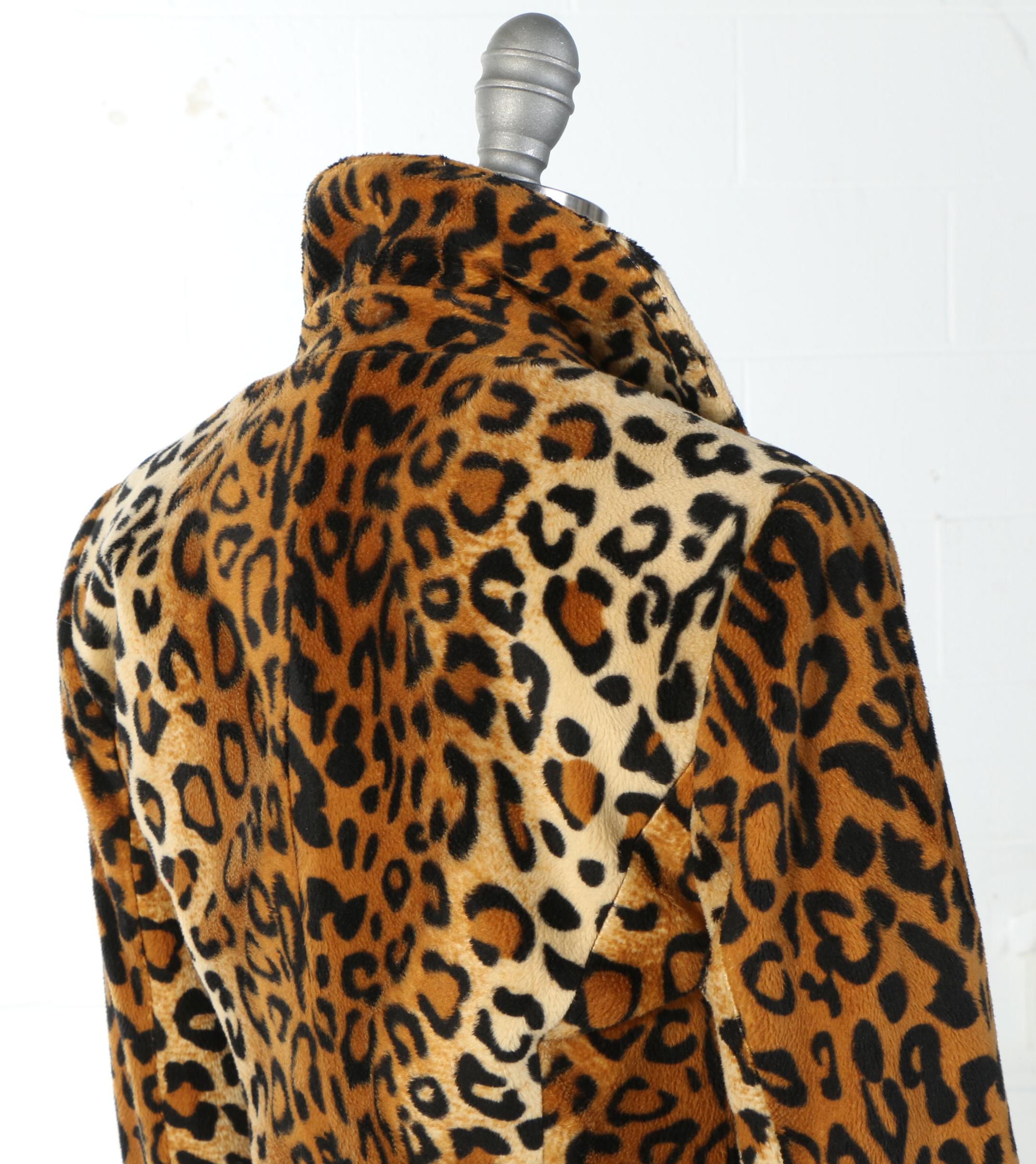 Susan Lucci Leopard Print Faux Fur Coat Signed by Susan Lucci