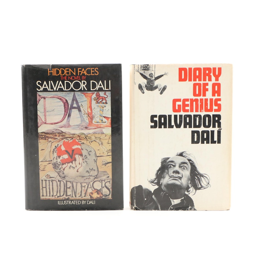 1965 "Diary of a Genius" and 1974 "Hidden Faces" by Salvador Dalí