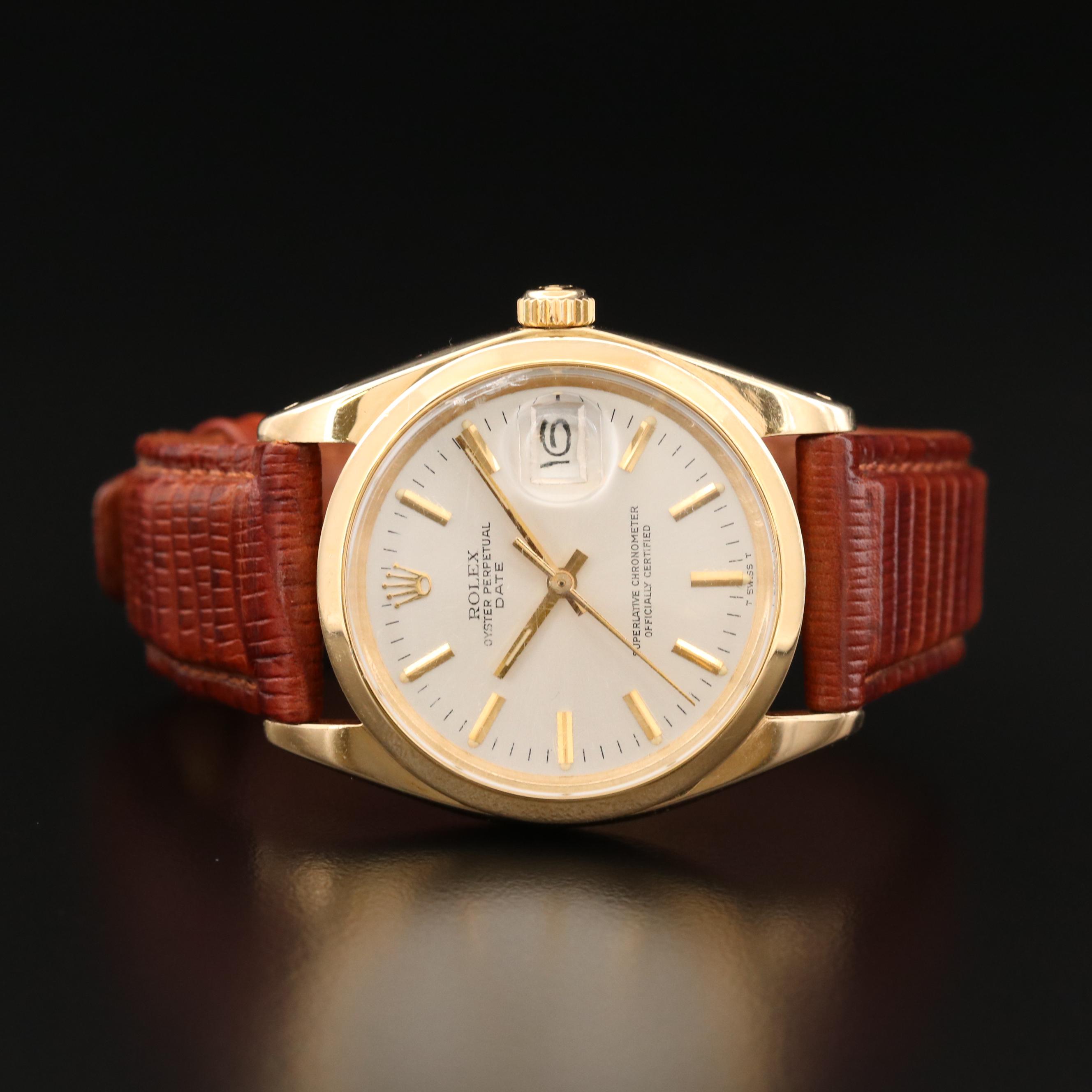 Rolex Date 14K Gold Automatic Watch, 1979