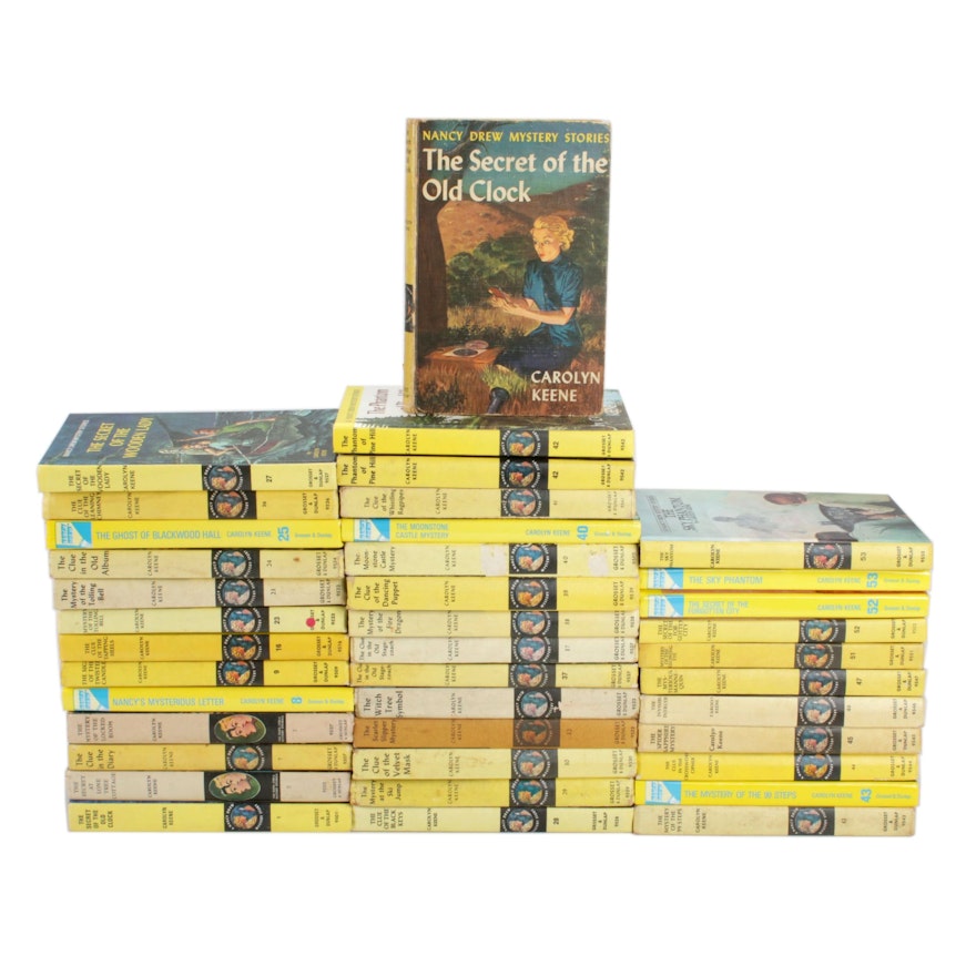 1946-2003 Nancy Drew Mystery Story Books by Carolyn Keene, Thirty-Nine Books