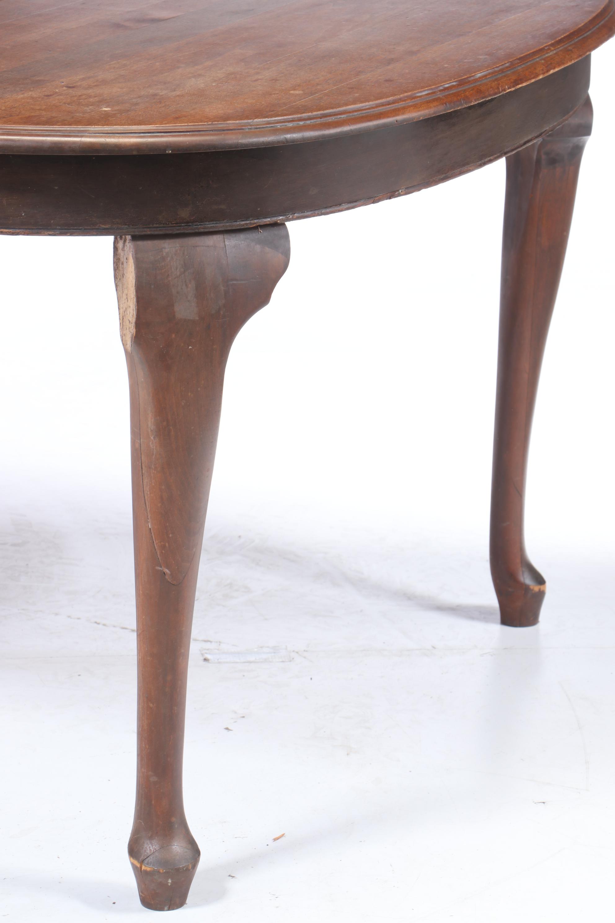 H.C. Niemann & Co. Cherry Dining Table Plus Four Late Victorian Oak Side Chairs