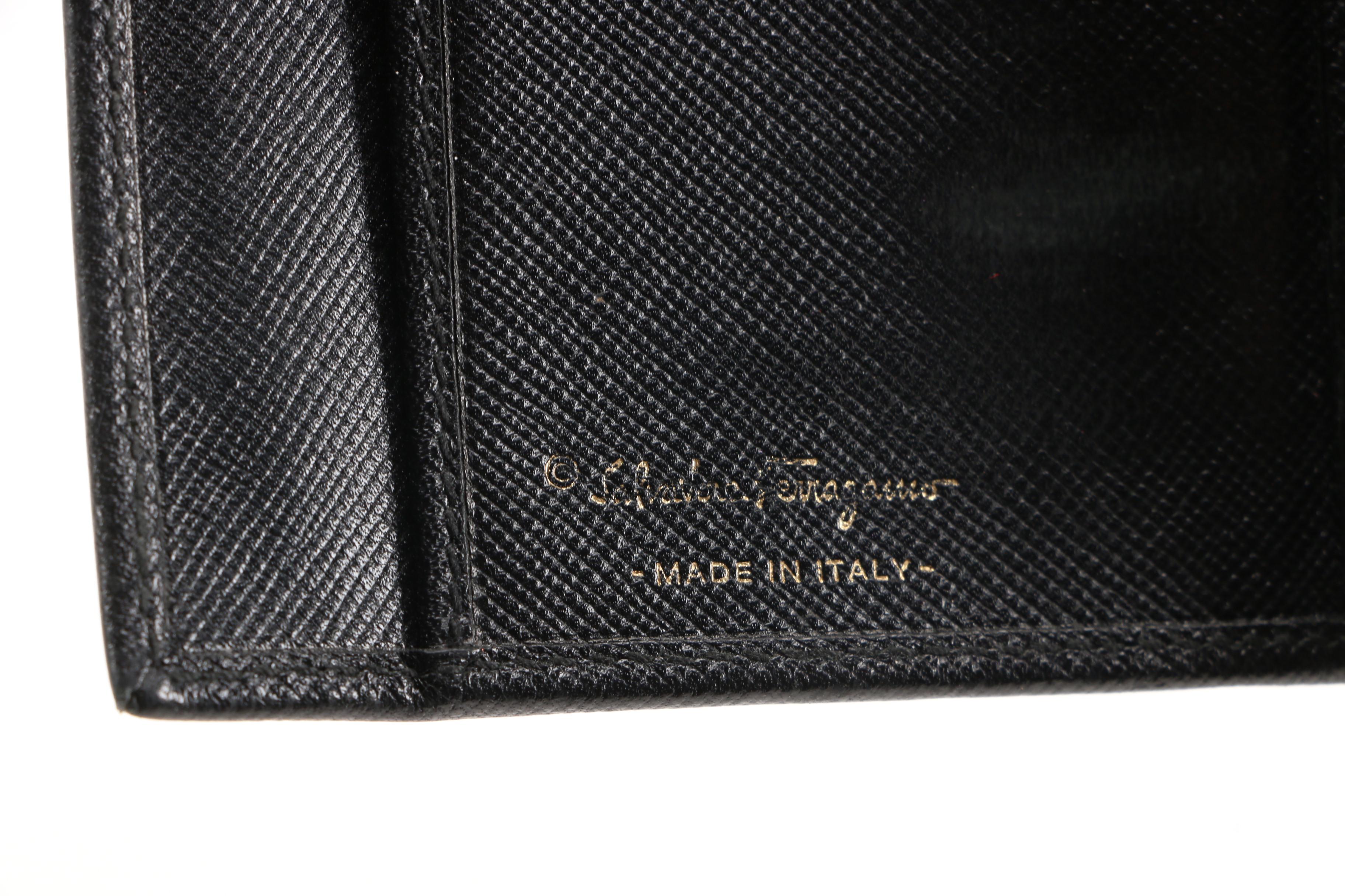 Salvatore Ferragamo Gancini Wallet and Prada Card holder in Saffiano Leather