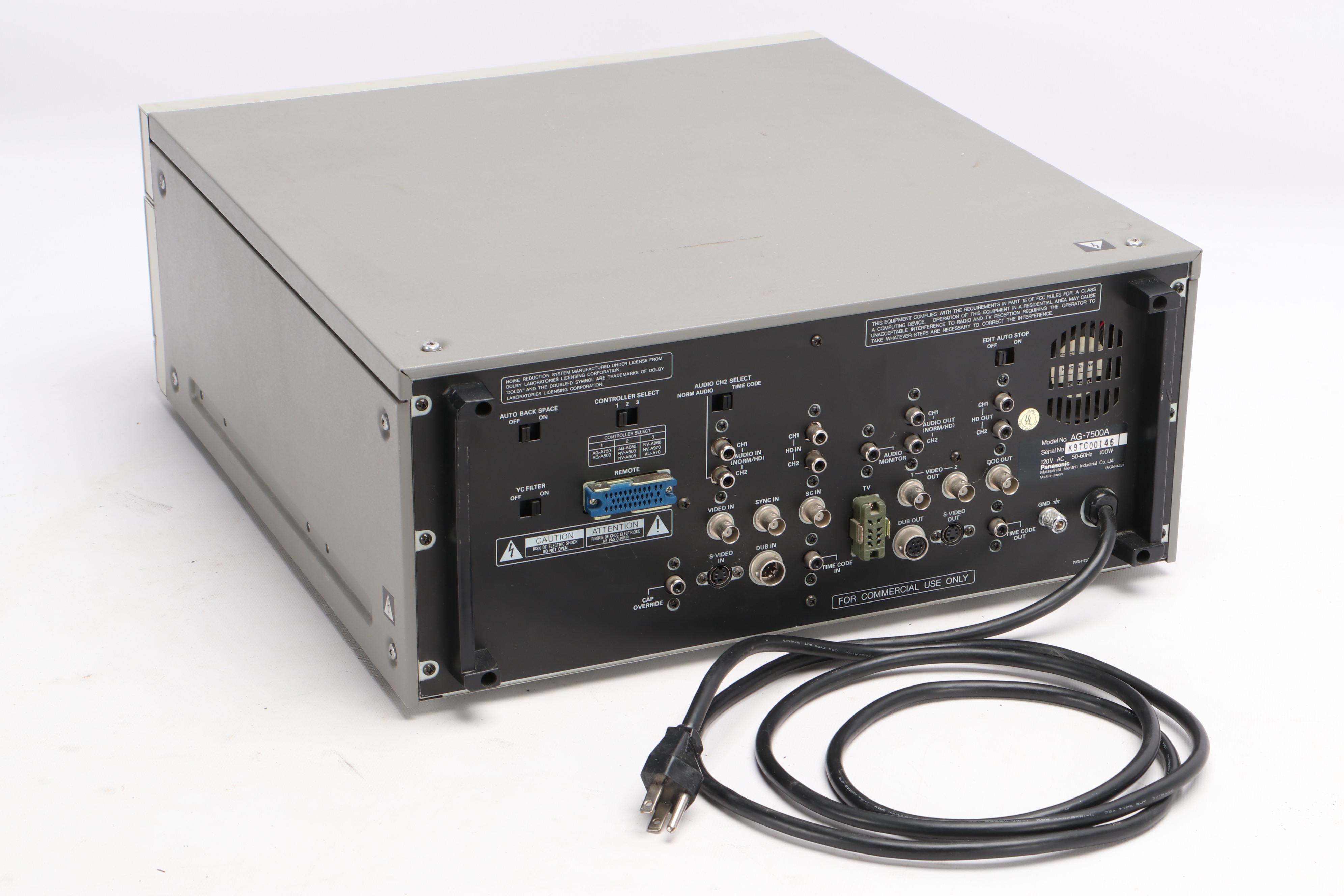 Panasonic Professional Video Cassette Recorder, Model AG-7500A