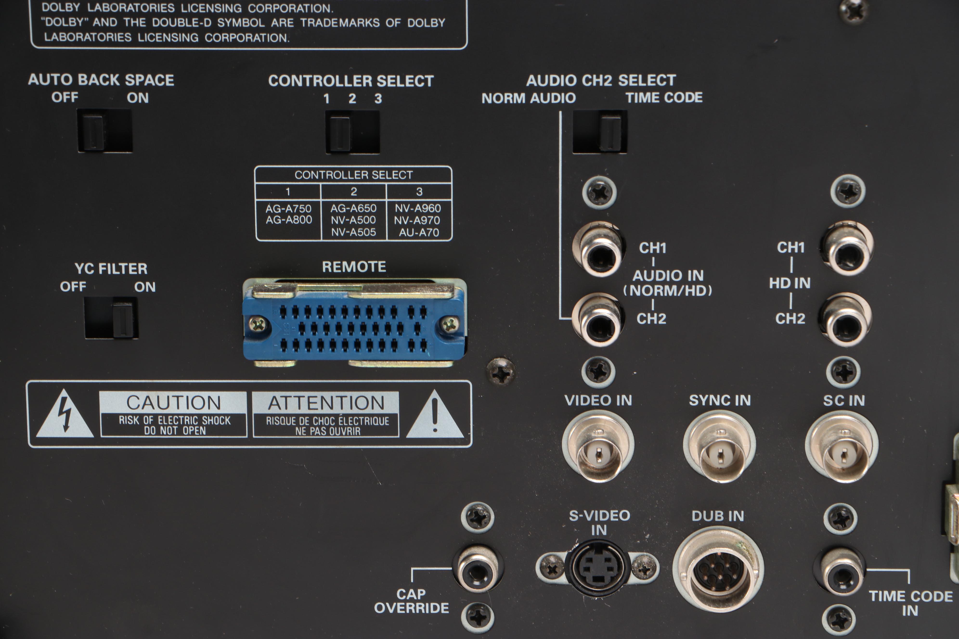 Panasonic Professional Video Cassette Recorder, Model AG-7500A