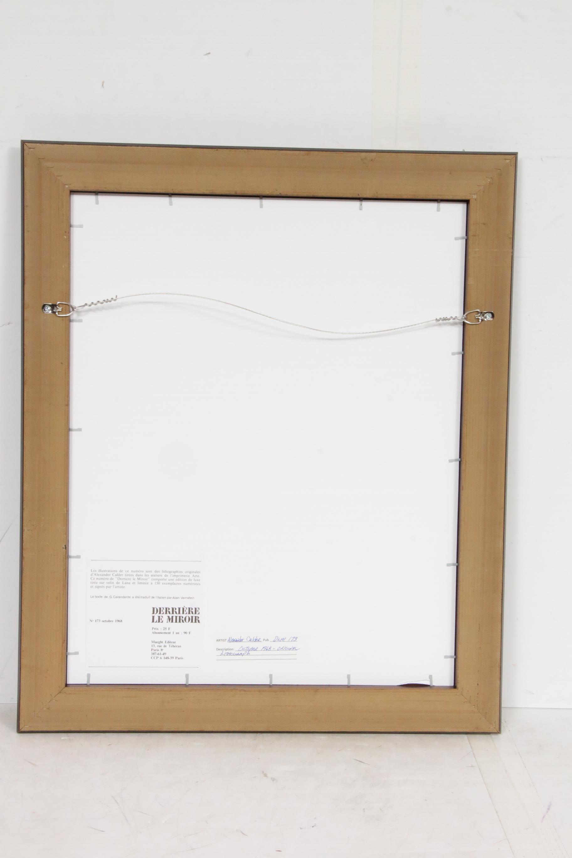 Alexander Calder Lithograph for "Derrière le Miroir," 1968