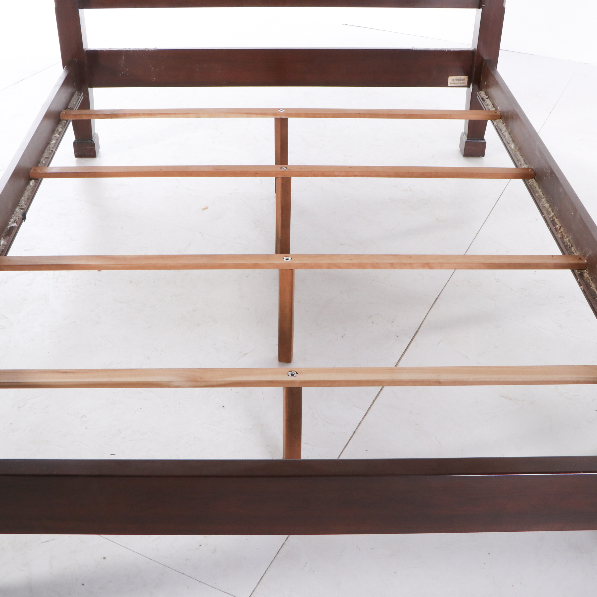 Ethan Allen Rice-Carved Cherry Bed with Canopy in Queen Size