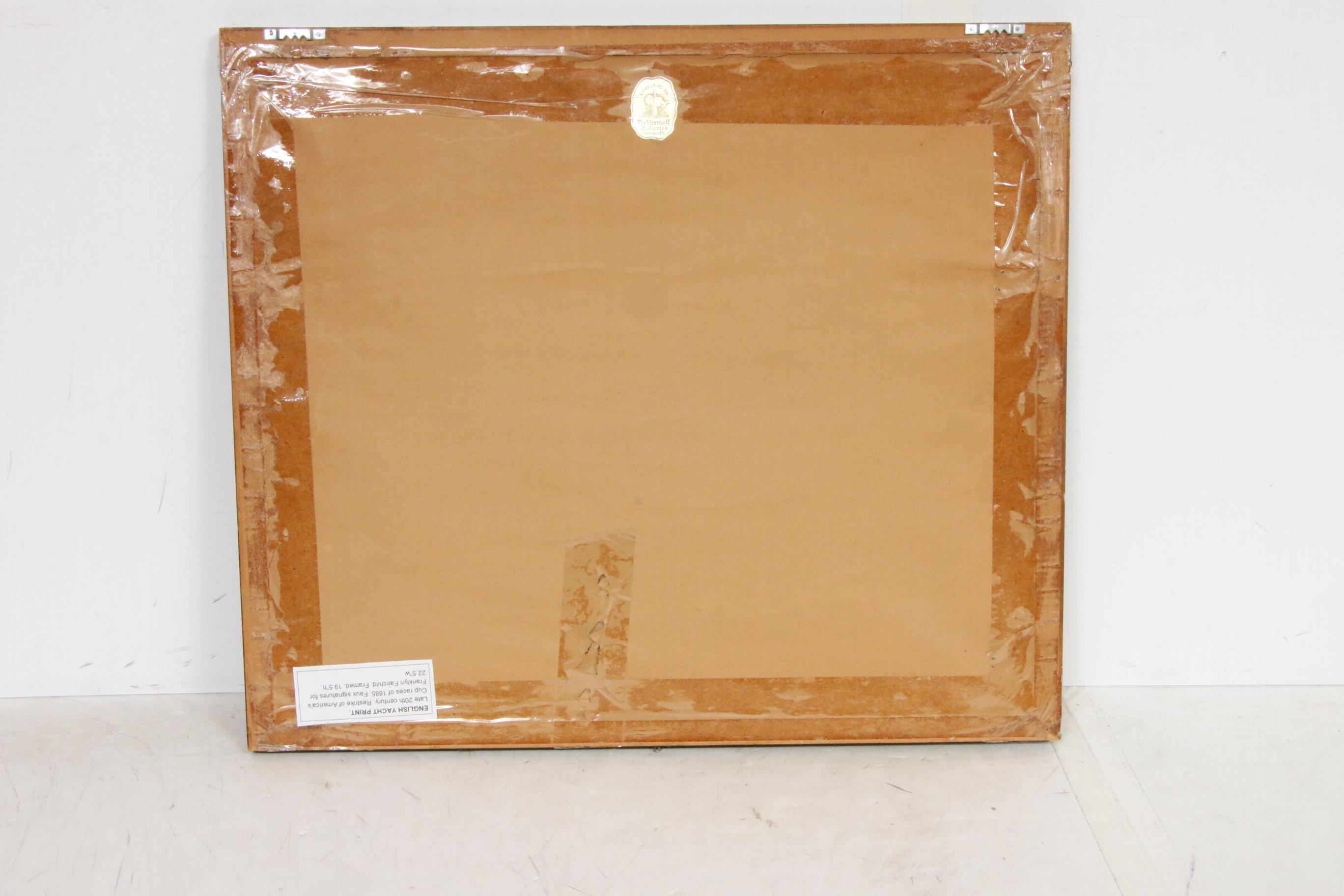 America's Cup Lithograph After Franklyn Fairchild "Puritan vs. Genista"