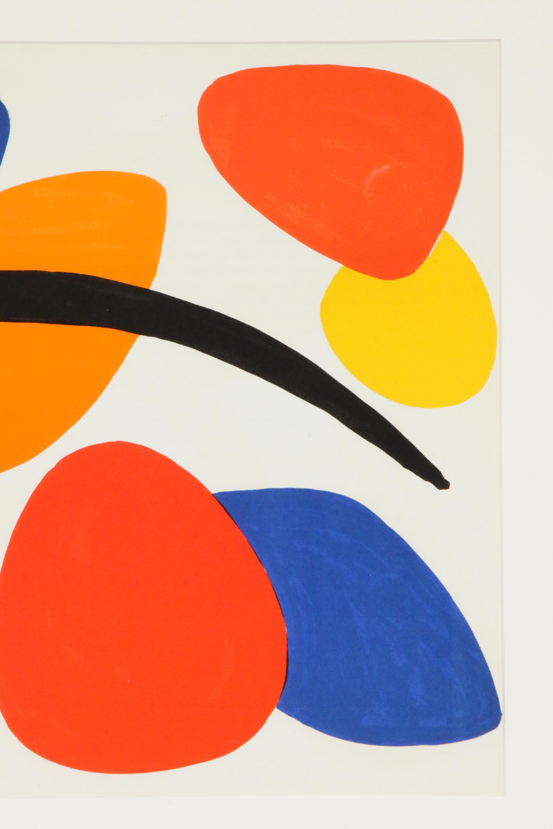 Alexander Calder Double-Page Color Lithograph for "Derrière le Miroir," 1968