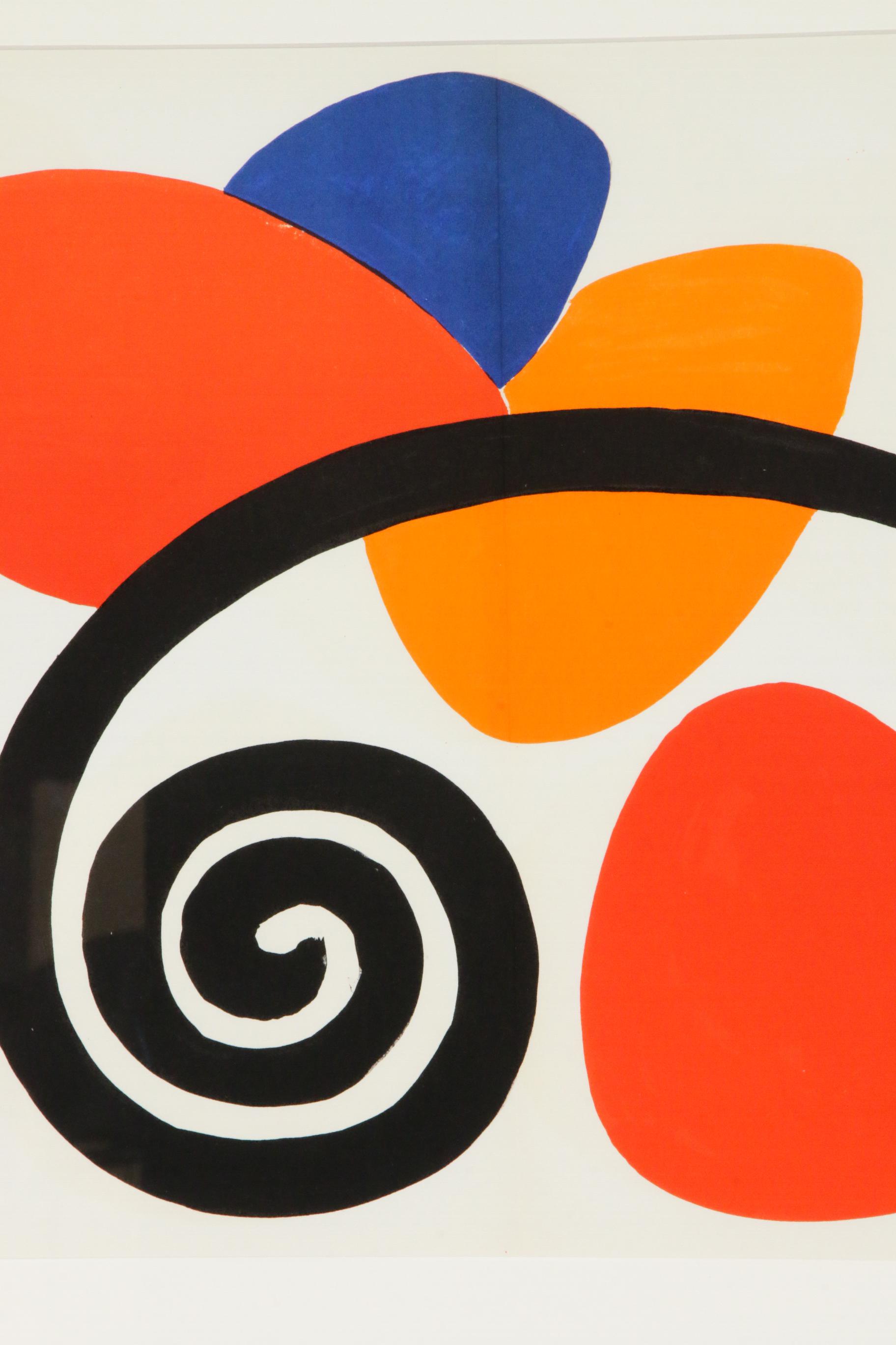 Alexander Calder Double-Page Color Lithograph for "Derrière le Miroir," 1968