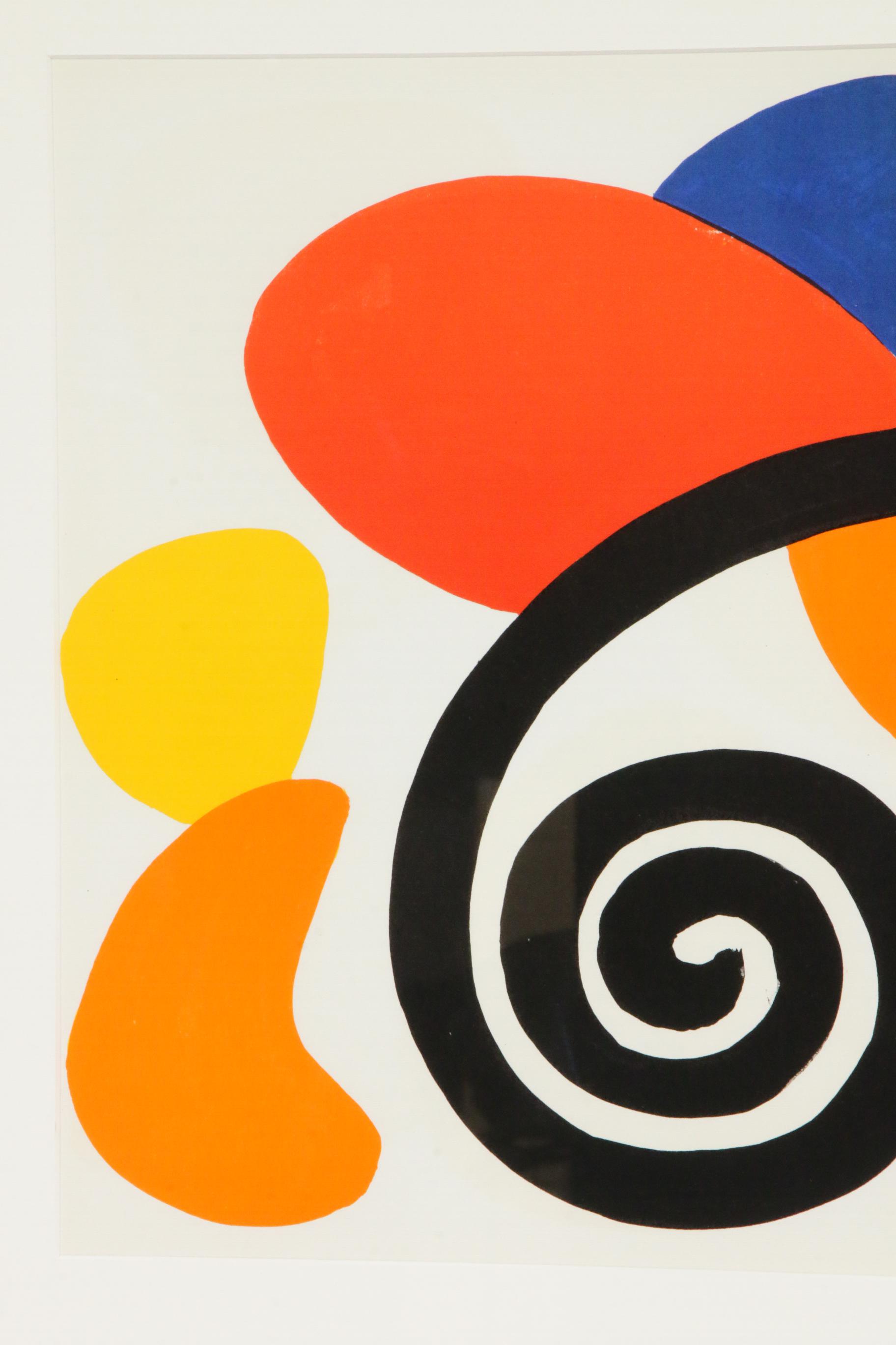 Alexander Calder Double-Page Color Lithograph for "Derrière le Miroir," 1968