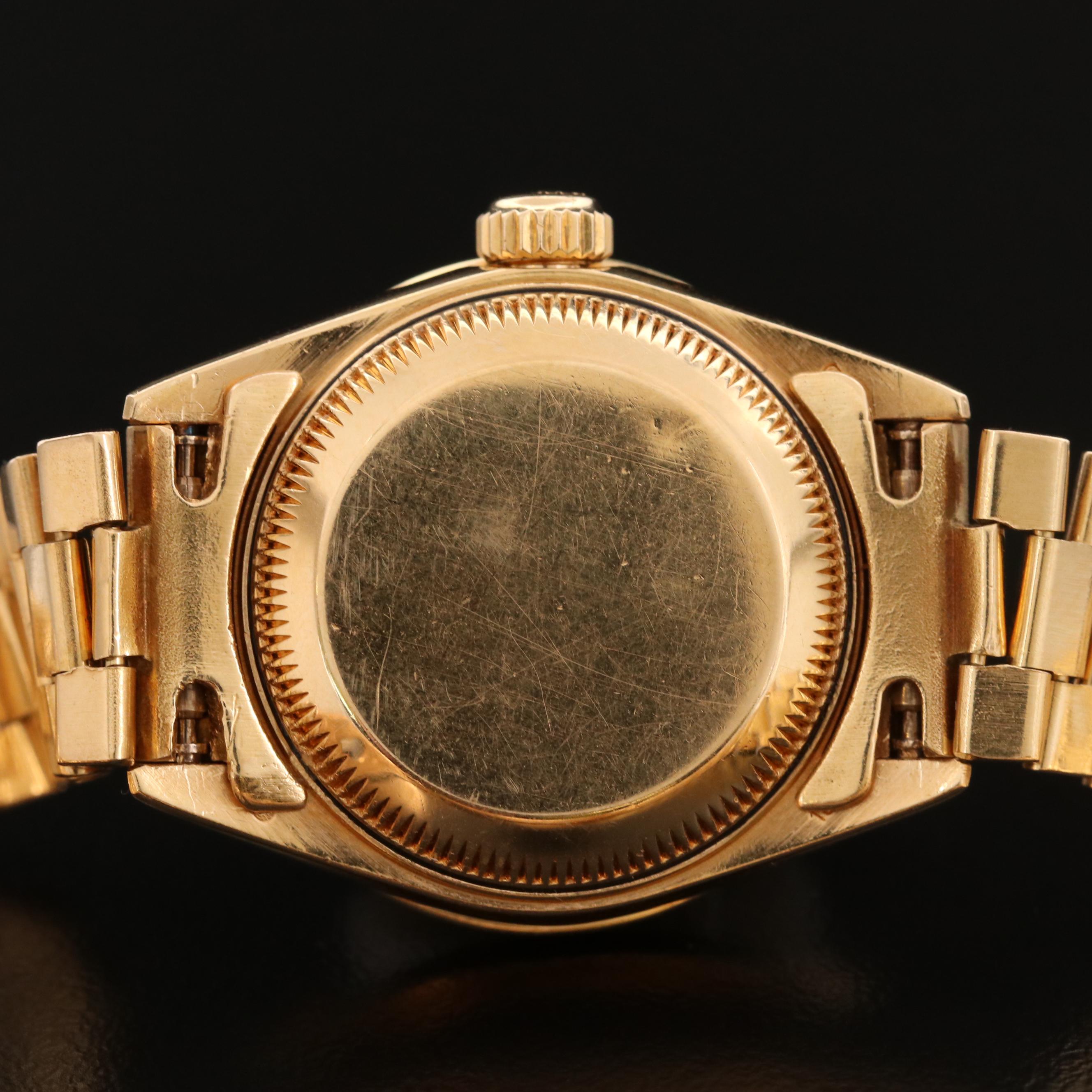 Rolex Datejust 18K Gold Diamond Dial and Bezel Automatic Watch, 1984
