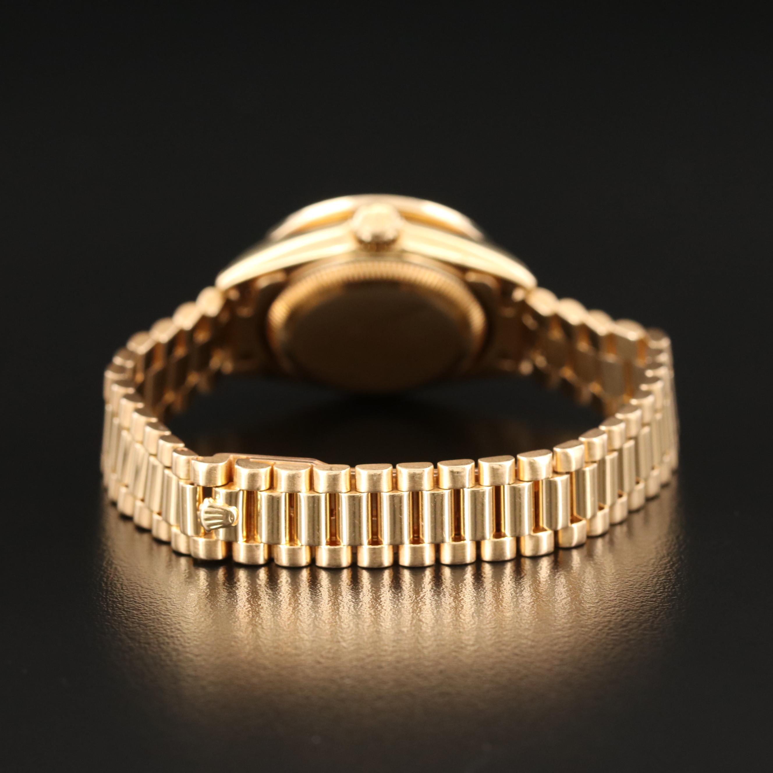 Rolex Datejust 18K Gold Diamond Dial and Bezel Automatic Watch, 1984