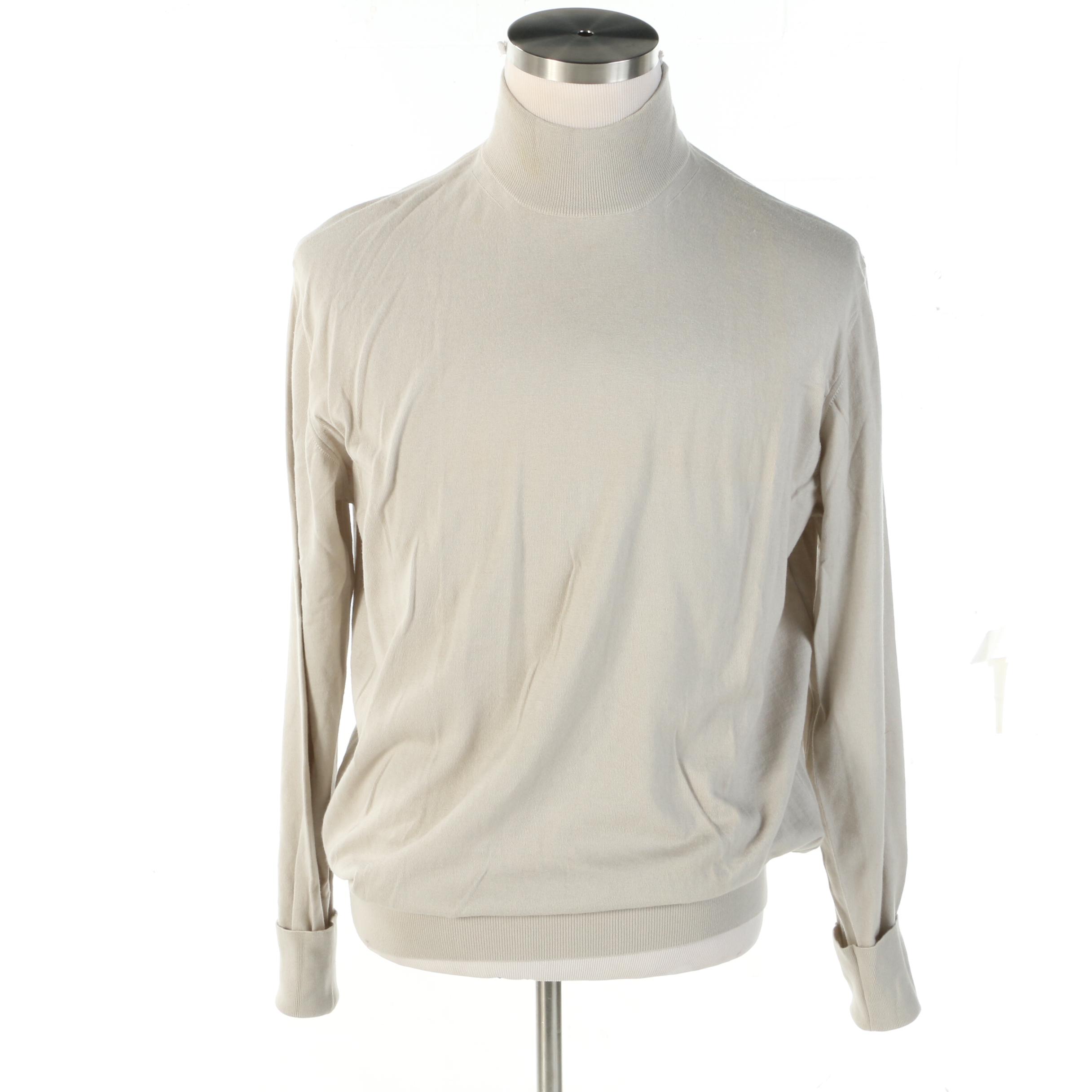 Men's Loro Piana Knit Mock Neck Sweater with Prada, Mezlan and Classic Socks