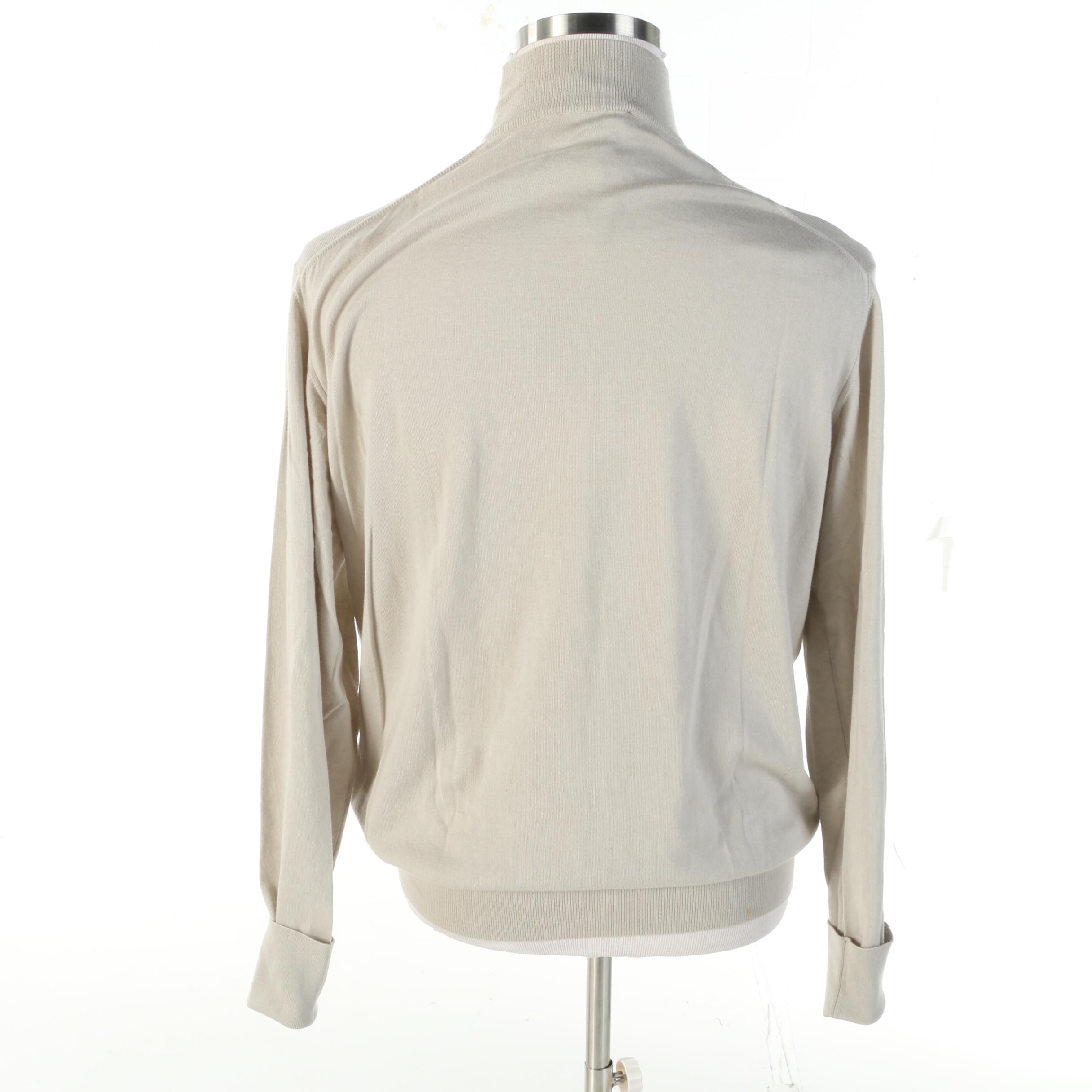 Men's Loro Piana Knit Mock Neck Sweater with Prada, Mezlan and Classic Socks