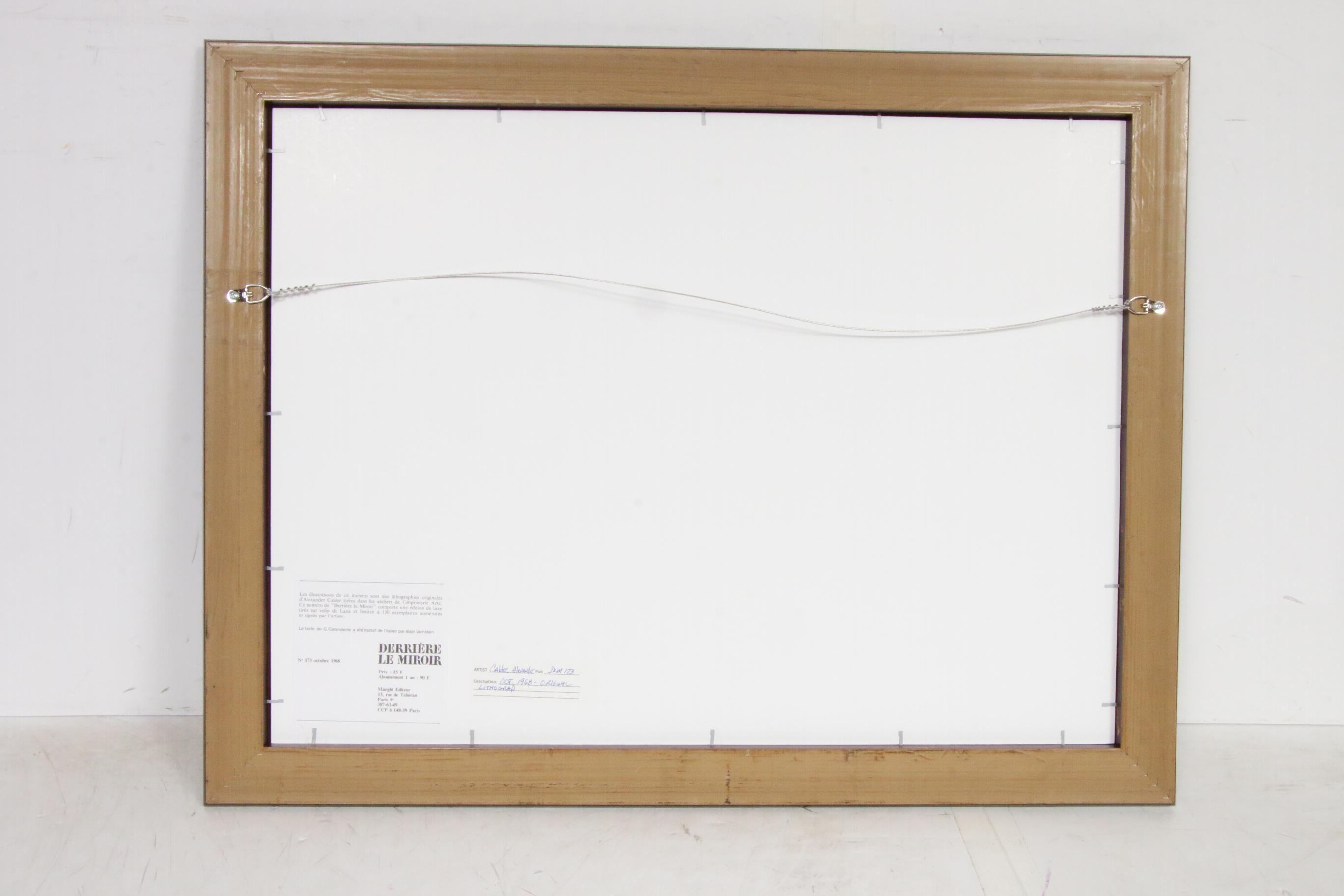 Alexander Calder Double-Page Color Lithograph for "Derrière le Miroir," 1968