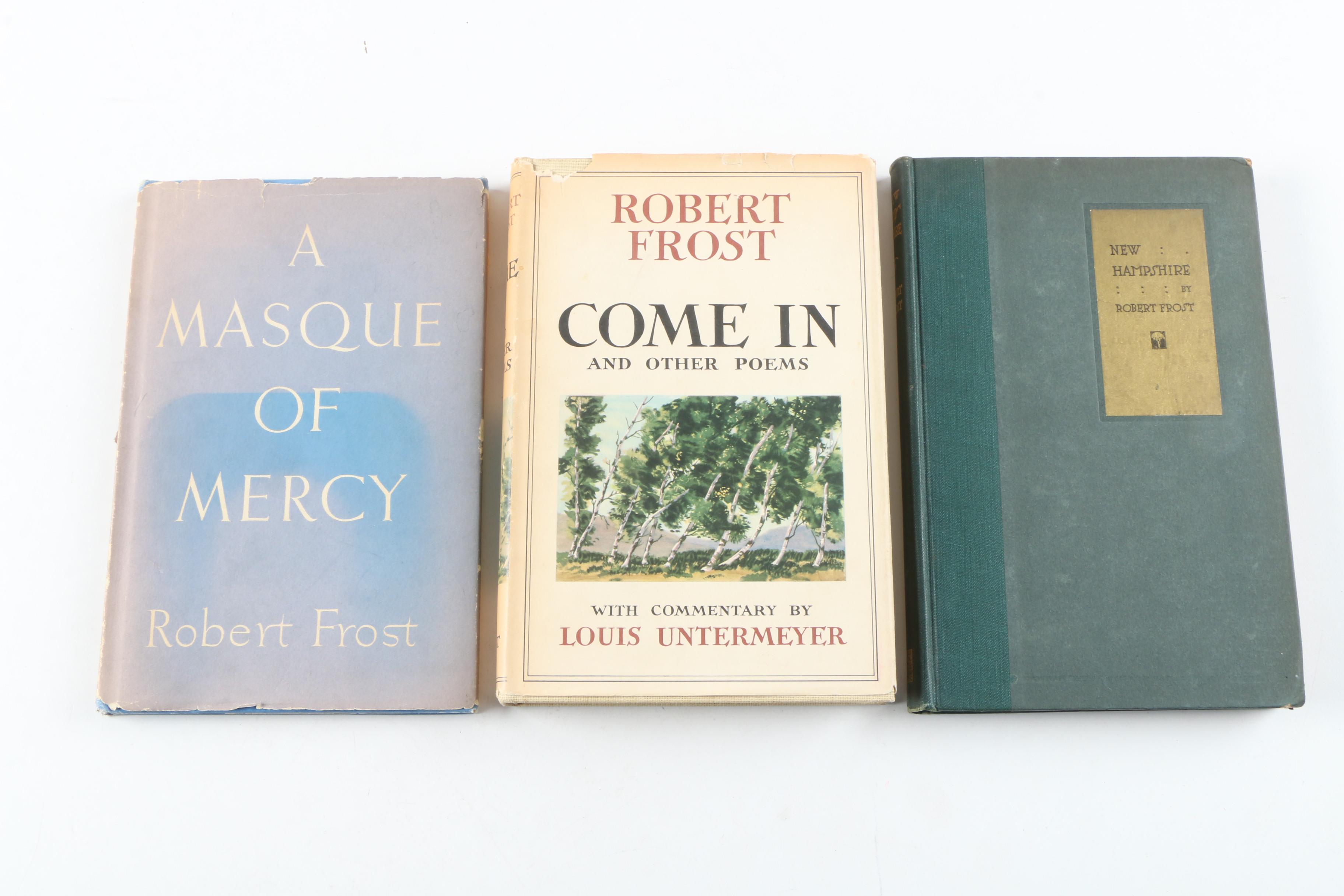 Robert Frost Poetry Books Including Signed "The Collected Poems"