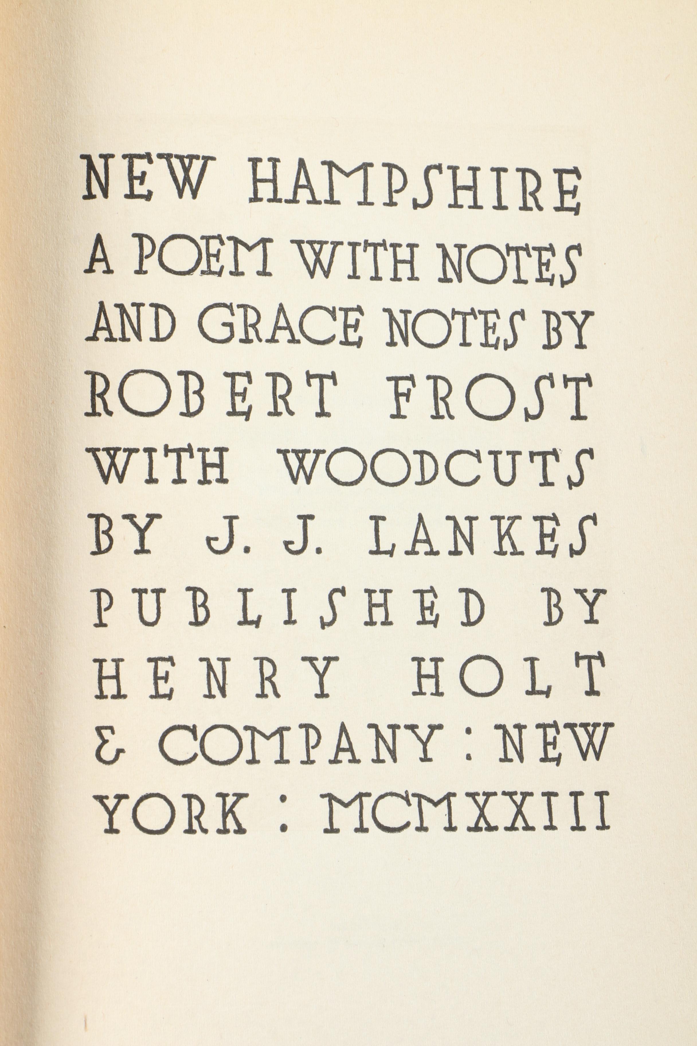 Robert Frost Poetry Books Including Signed "The Collected Poems"