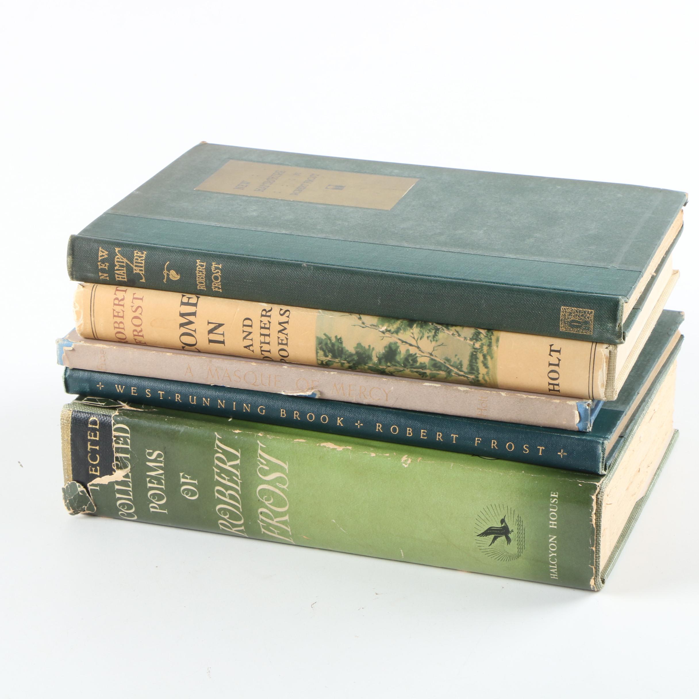 Robert Frost Poetry Books Including Signed "The Collected Poems"
