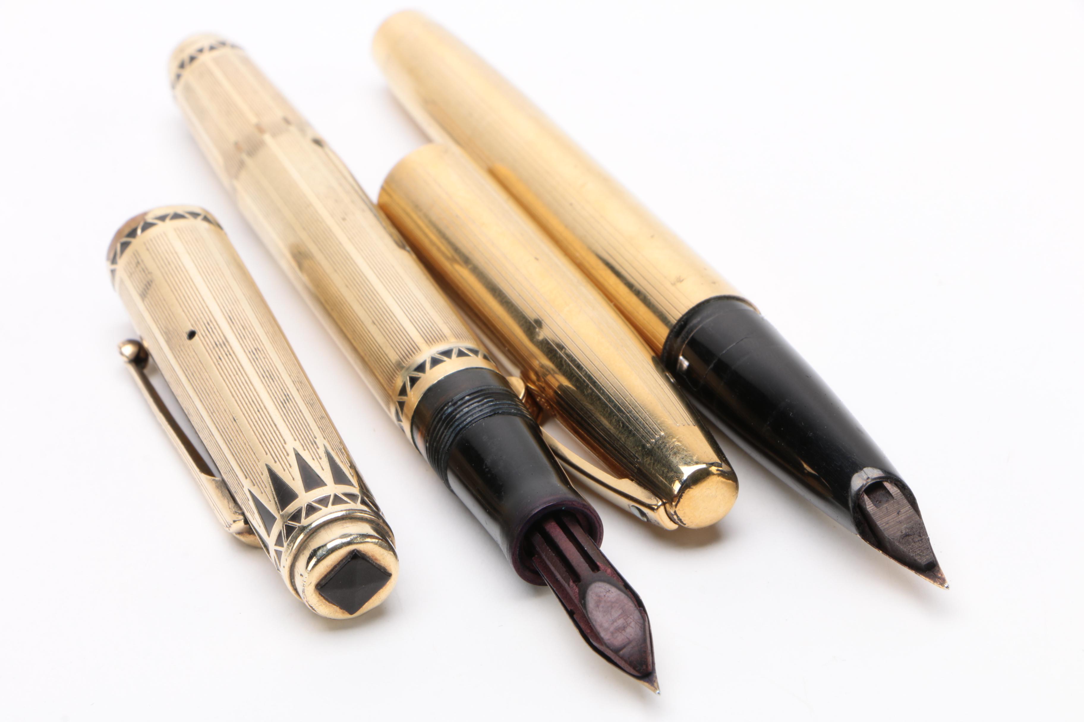 Eversharp Gold-Filled "Coronet" and Sheaffer "Imperial 727" Fountain Pens