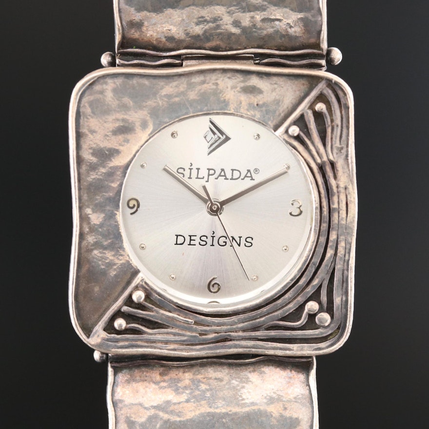 Silpada Designs Sterling Silver Quartz Wristwatch