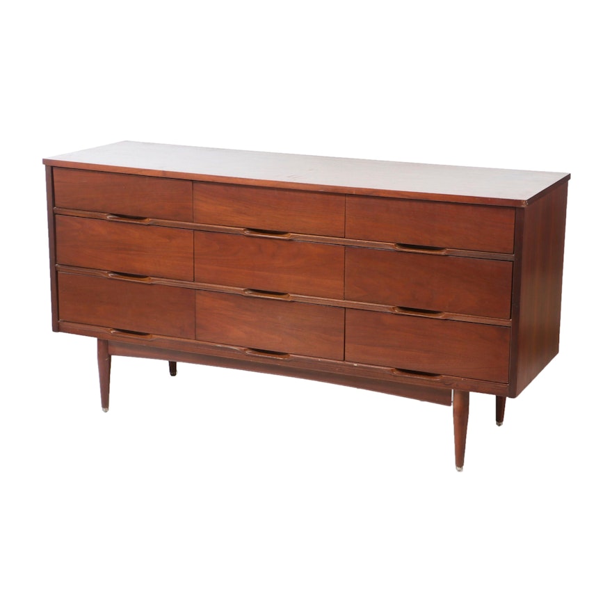 Mid Century Modern Walnut Dresser