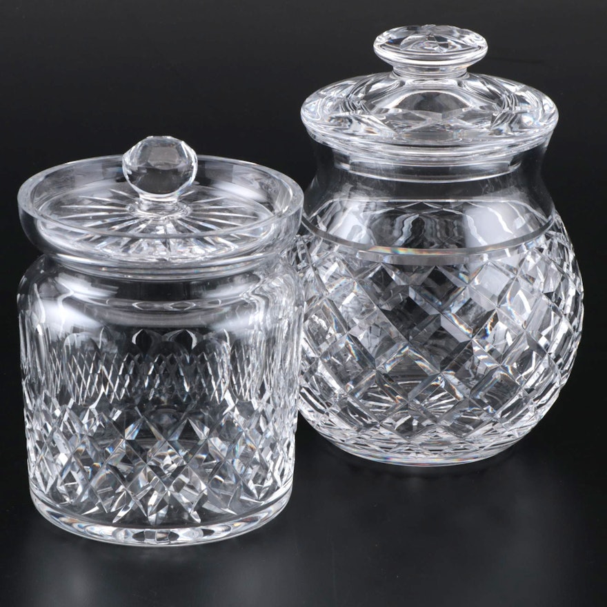 Waterford Crystal Biscuit Barrels, Late 20th Century