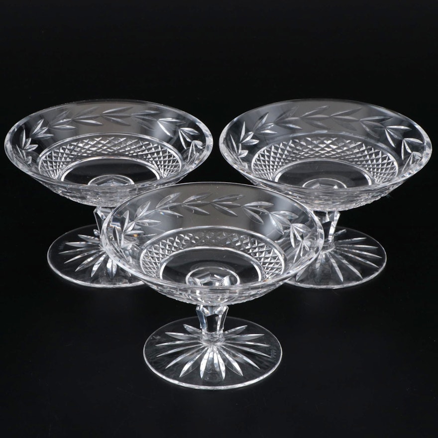 Waterford Crystal "Glandore" Round Compotes, Late 20th Century