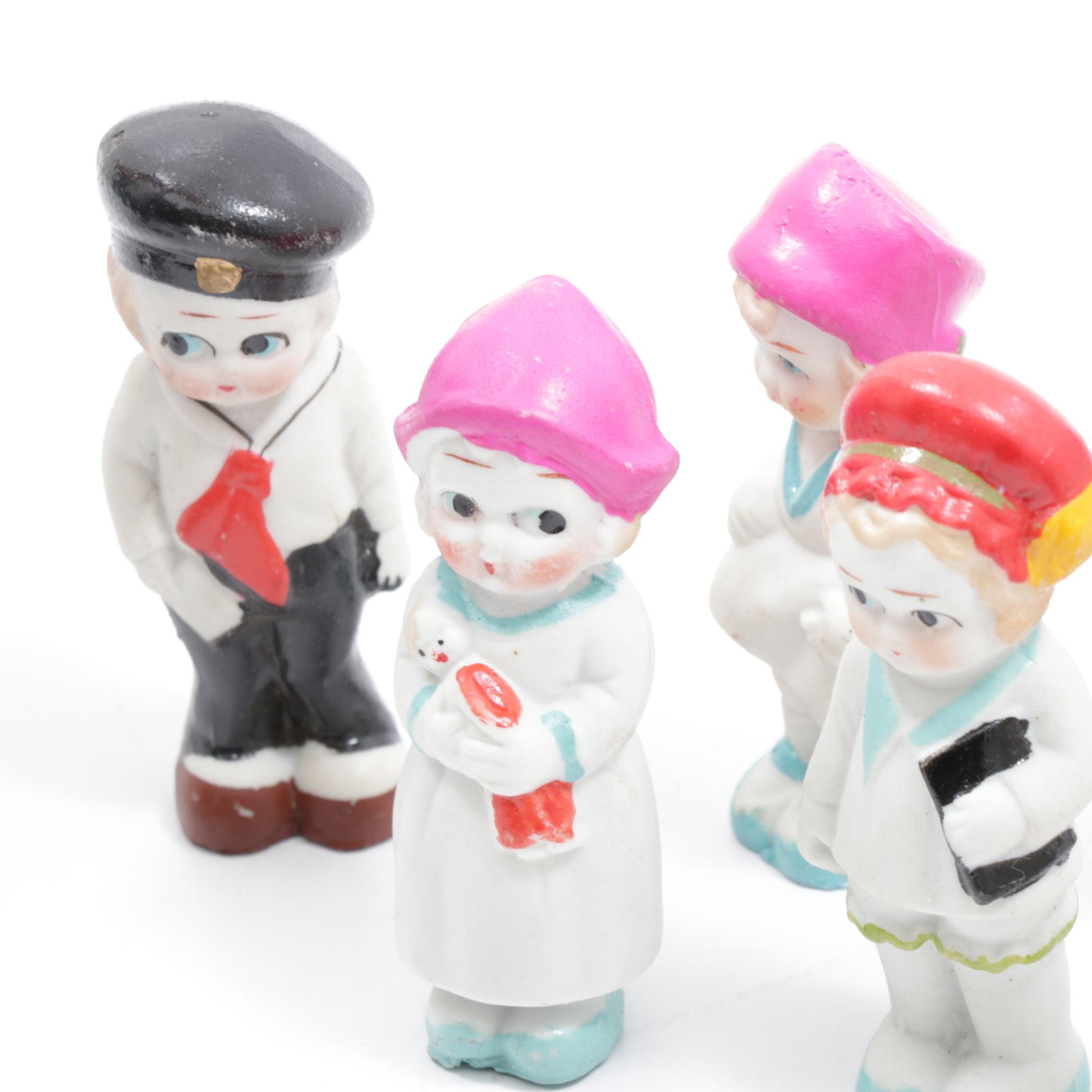 Hazelle's Marionette with Japanese Bisque Dolls, Vintage