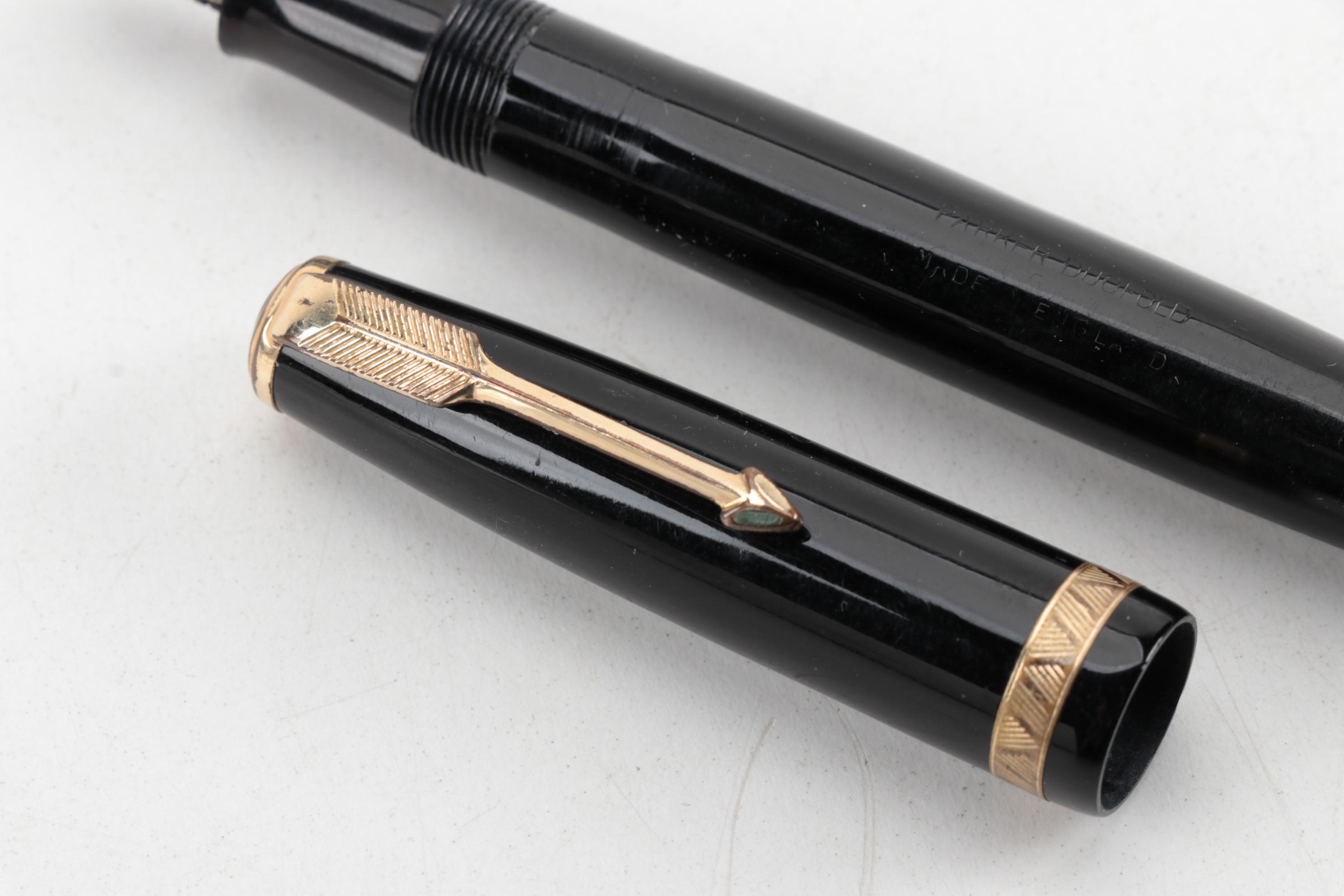 Waterman "Taperite Stateleigh" and Parker "Duofold" Fountain Pens, 1940s - 1950s