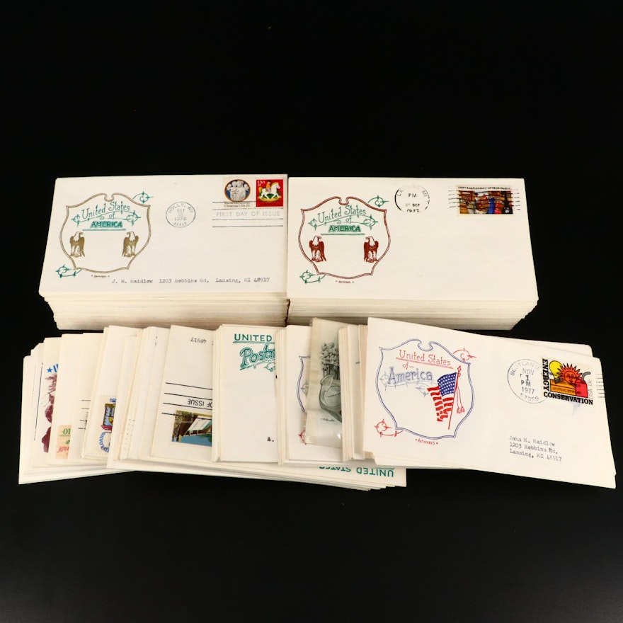 301 U.S. First Day Covers From the 70s and 80s