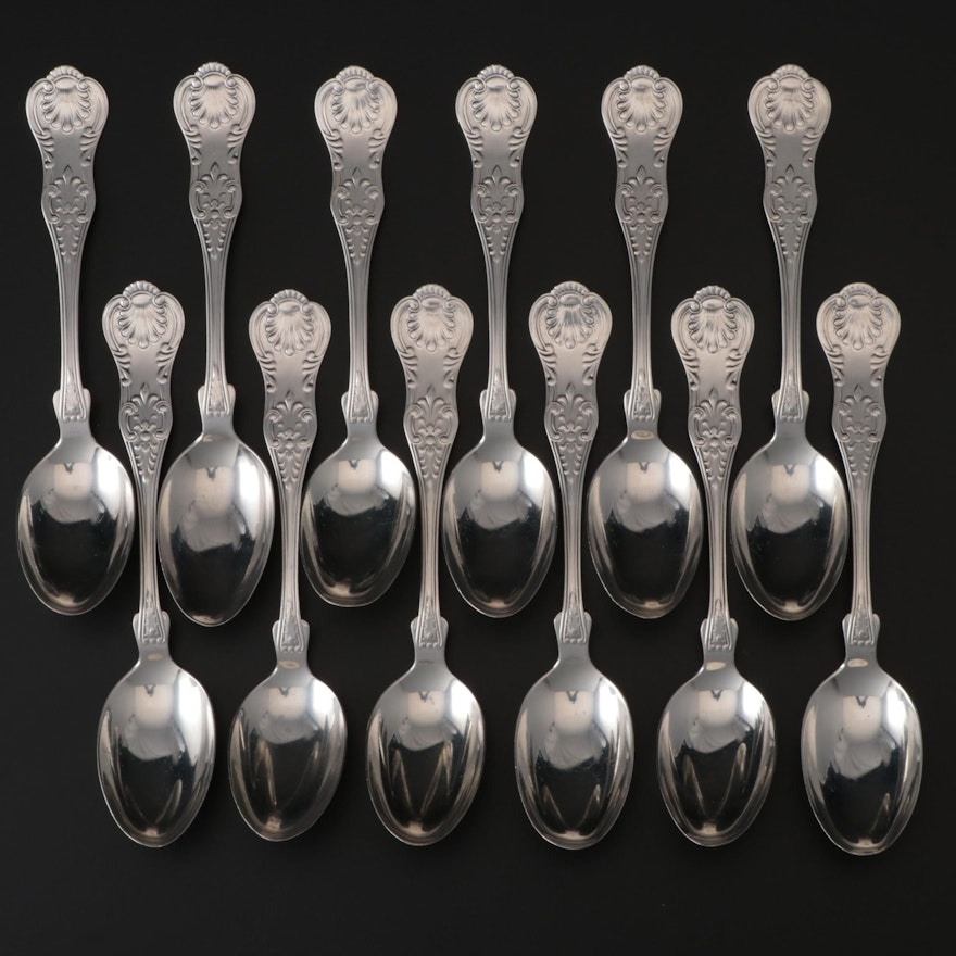 Gorham "Kings III" Sterling Teaspoons, Late 19th Century