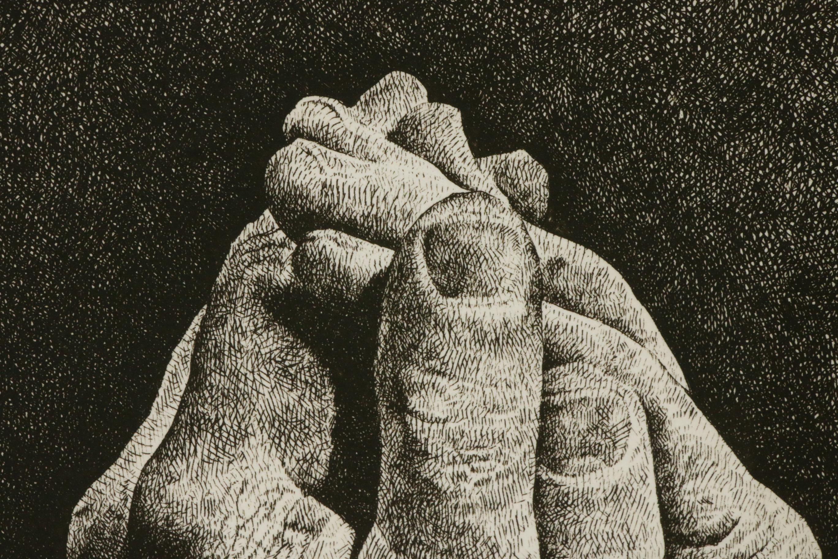 Marvin Hayes Biblical Etching "Creation," 1976