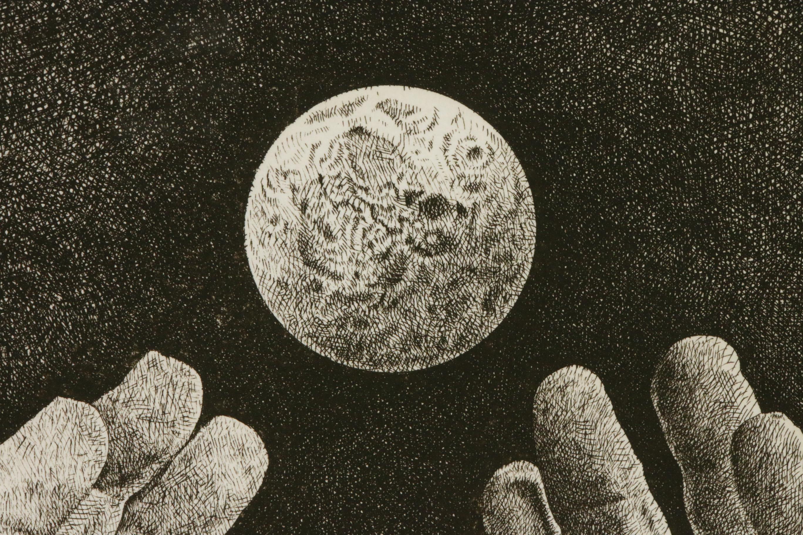 Marvin Hayes Biblical Etching "Creation," 1976