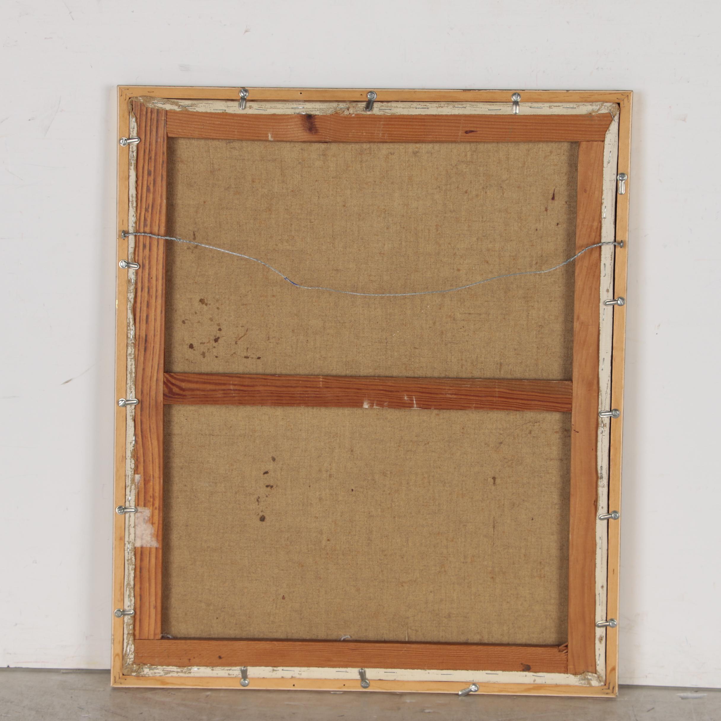 Pierre Diner Abstract Figural Oil Painting