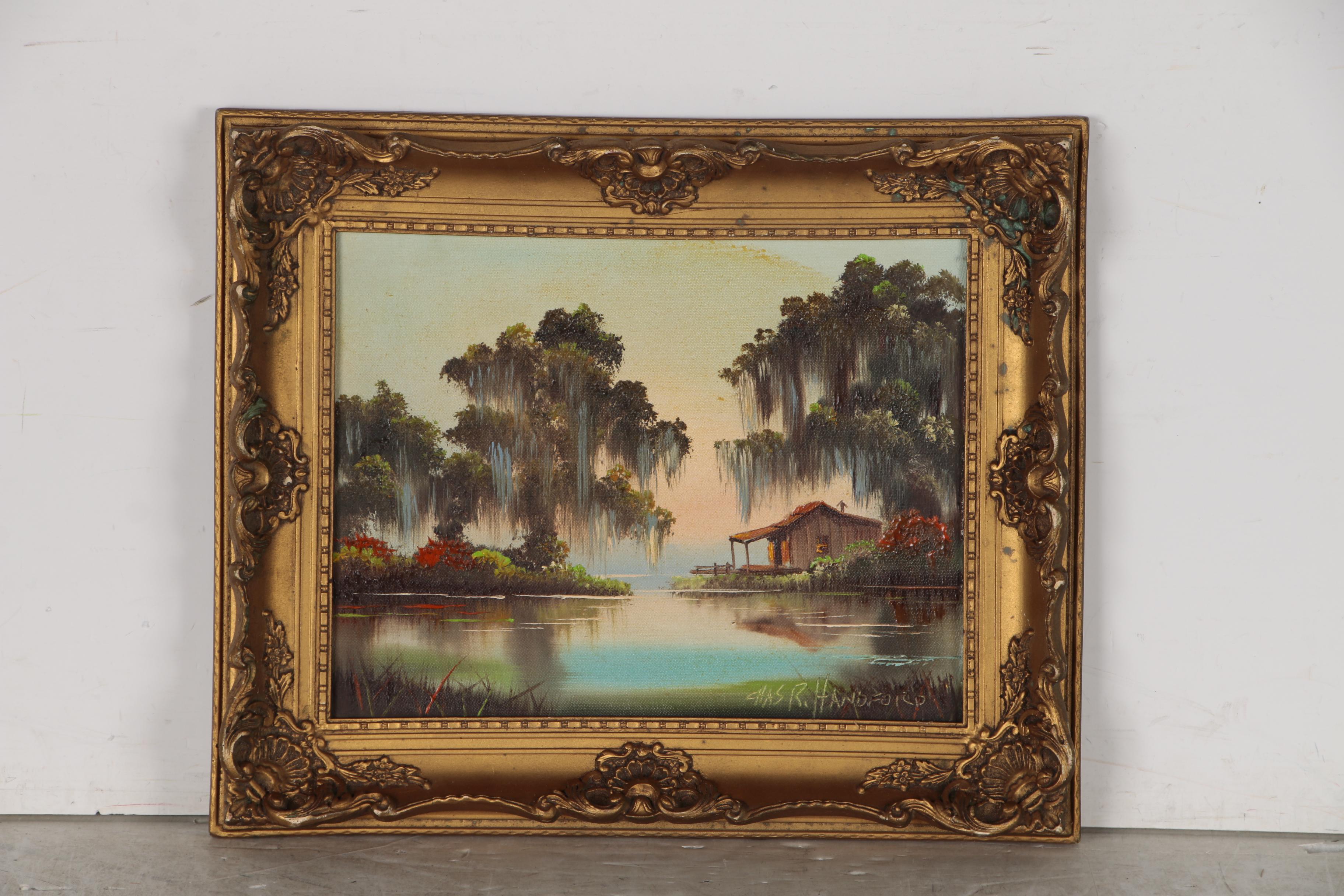 Charles Handford Oil Painting of a Bayou