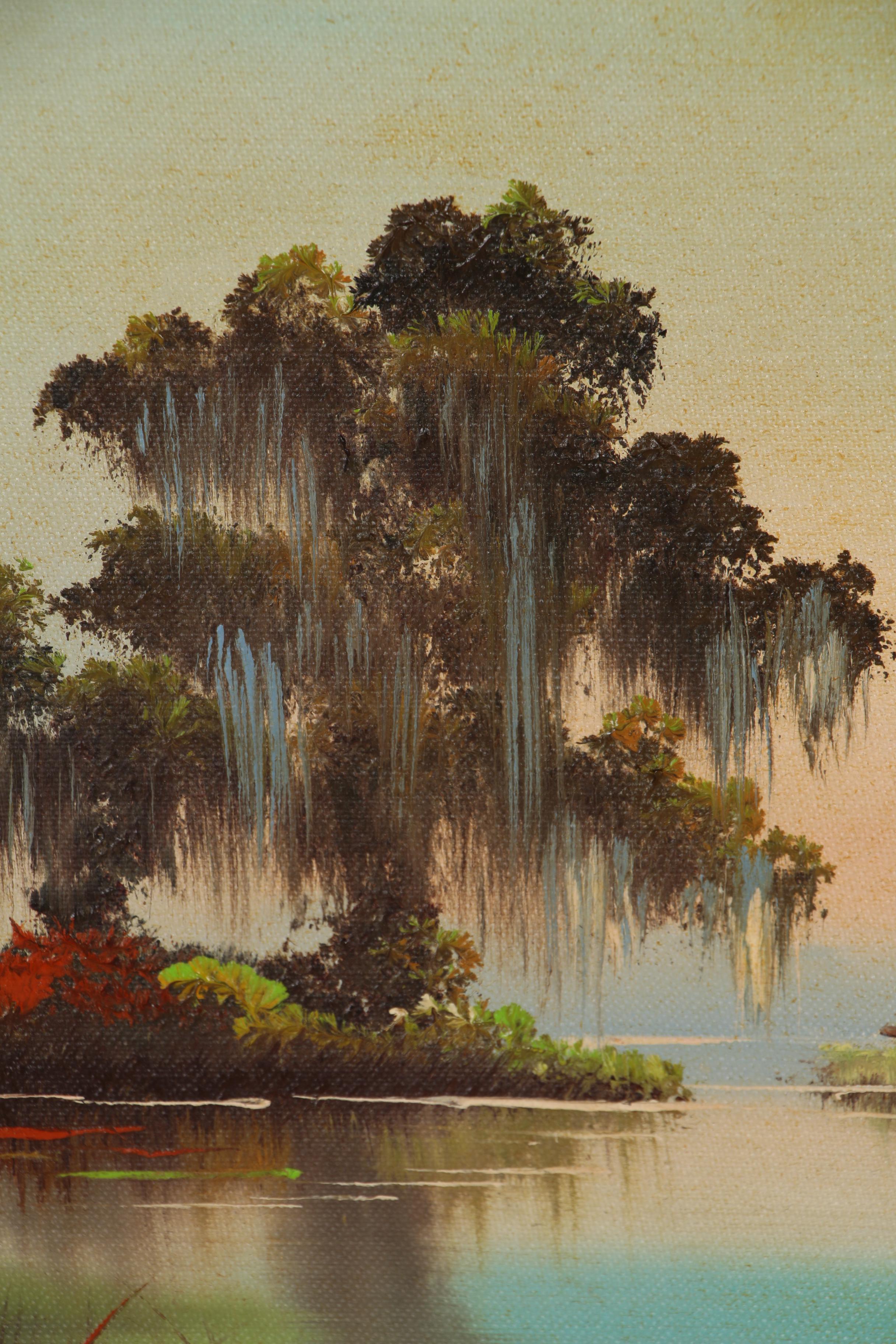 Charles Handford Oil Painting of a Bayou