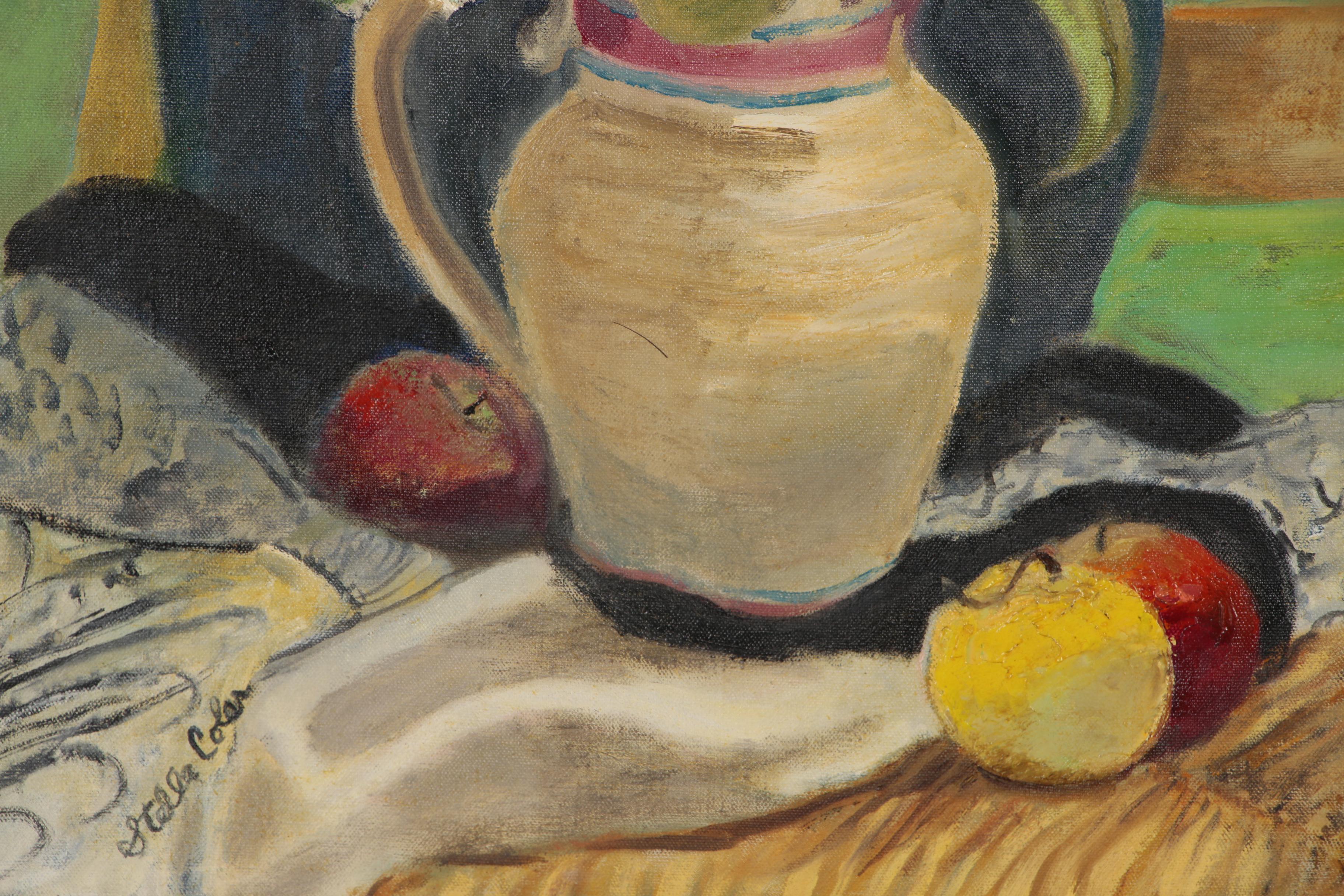 Stella Coler Oil Painting "From an English Garden", 1971