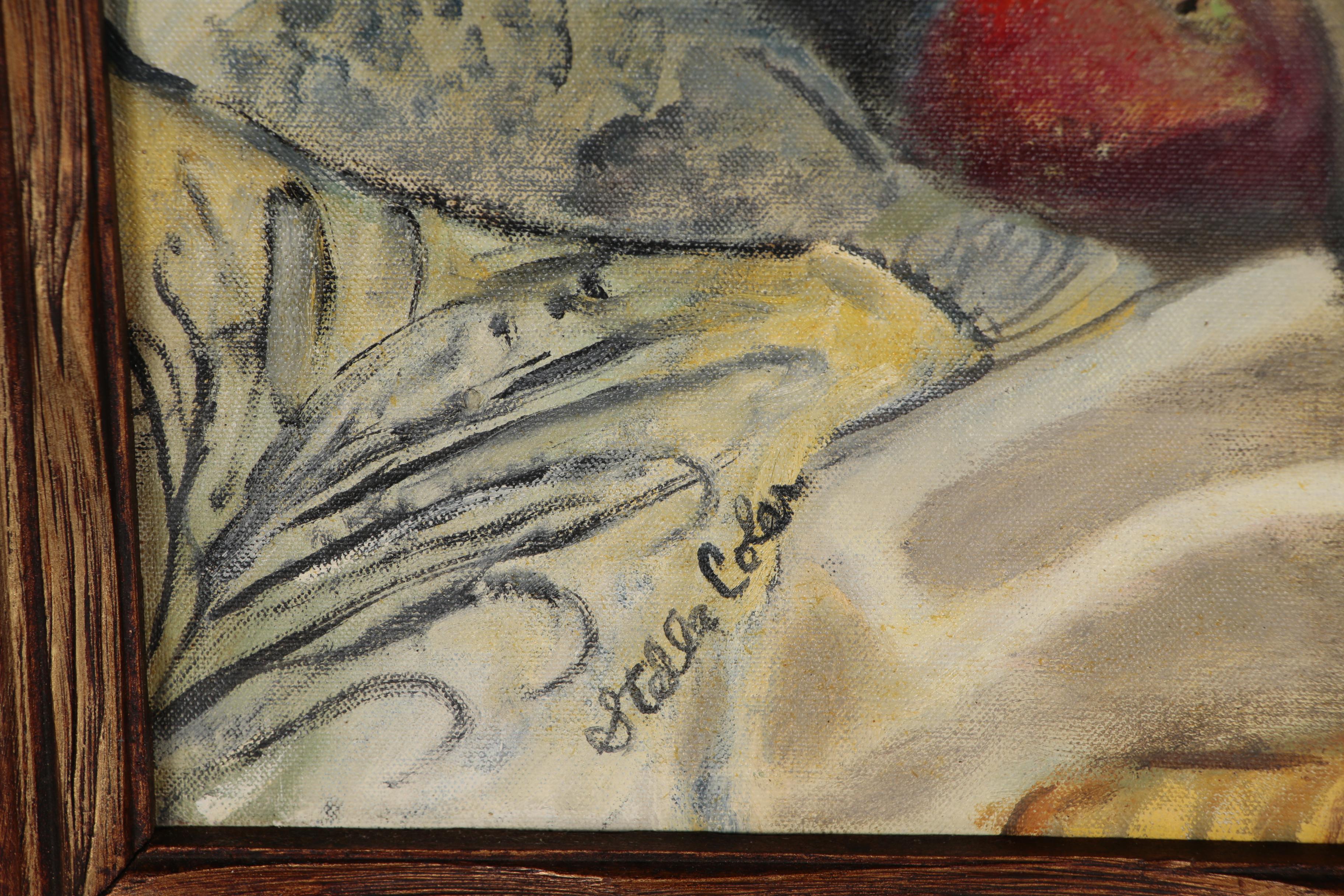 Stella Coler Oil Painting "From an English Garden", 1971